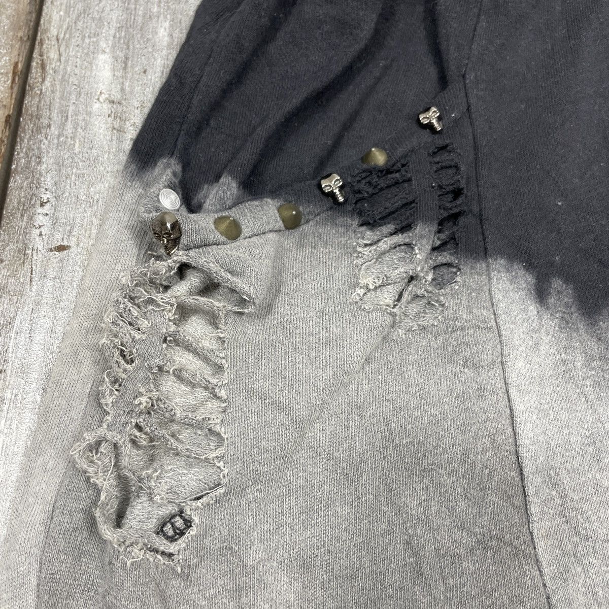 14th Addiction × Japanese Brand × Vintage Vintage Skull Distressed Ombre Harem Punk Size US 27 - 7 Thumbnail
