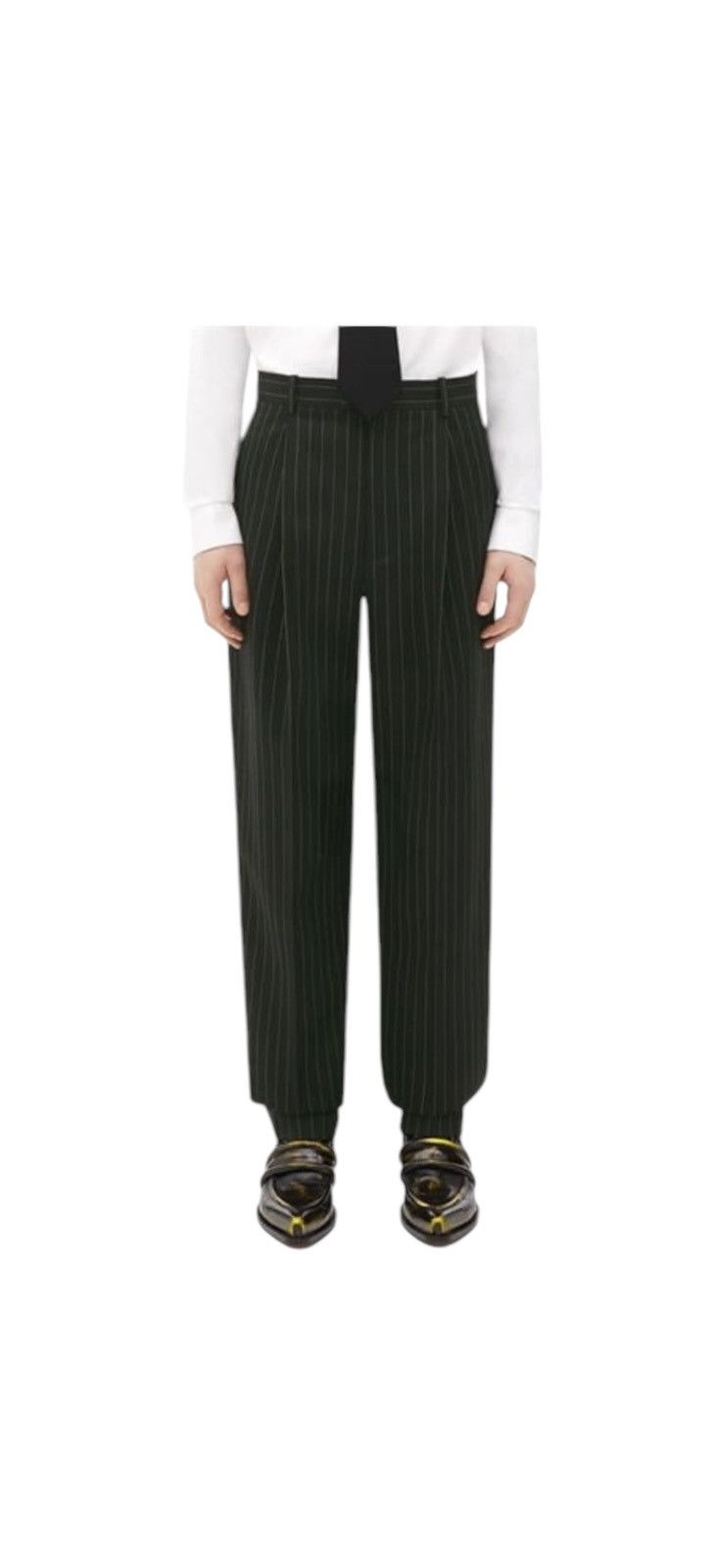 Bottega Veneta SLIM LEG WOOL PINSTRIPE TROUSERS Size US 32 / EU 48 - 1 Thumbnail
