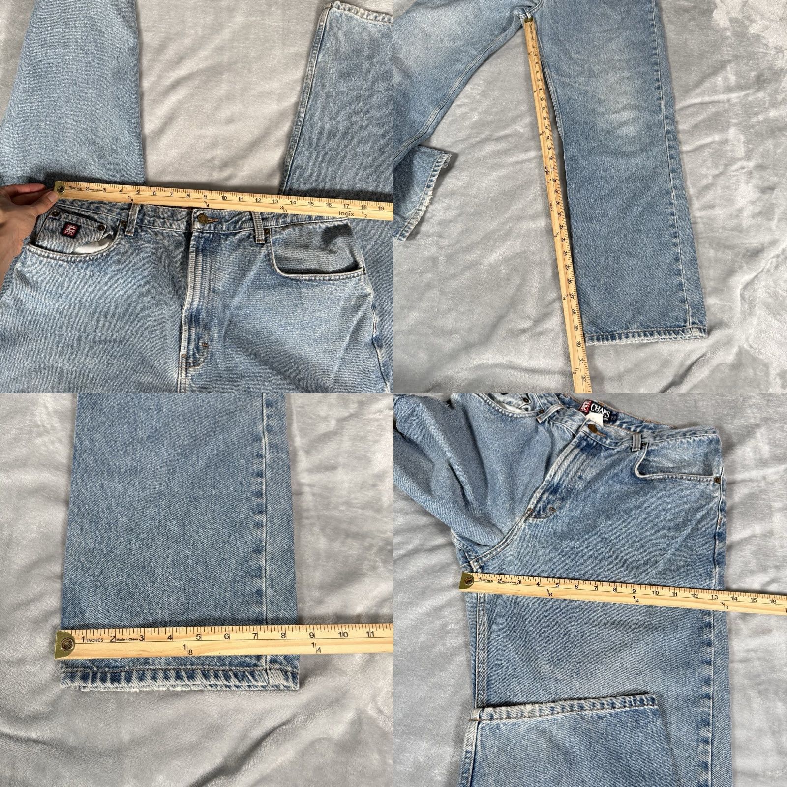 Ralph Lauren VINTAGE Ralph Lauren Chaps Jeans Straight Mens 34x30 Stone Wash Denim 5-Pocket Logo Hipster 90s Fits 34x30 Mens Size US 34 / EU 50 - 8 Thumbnail