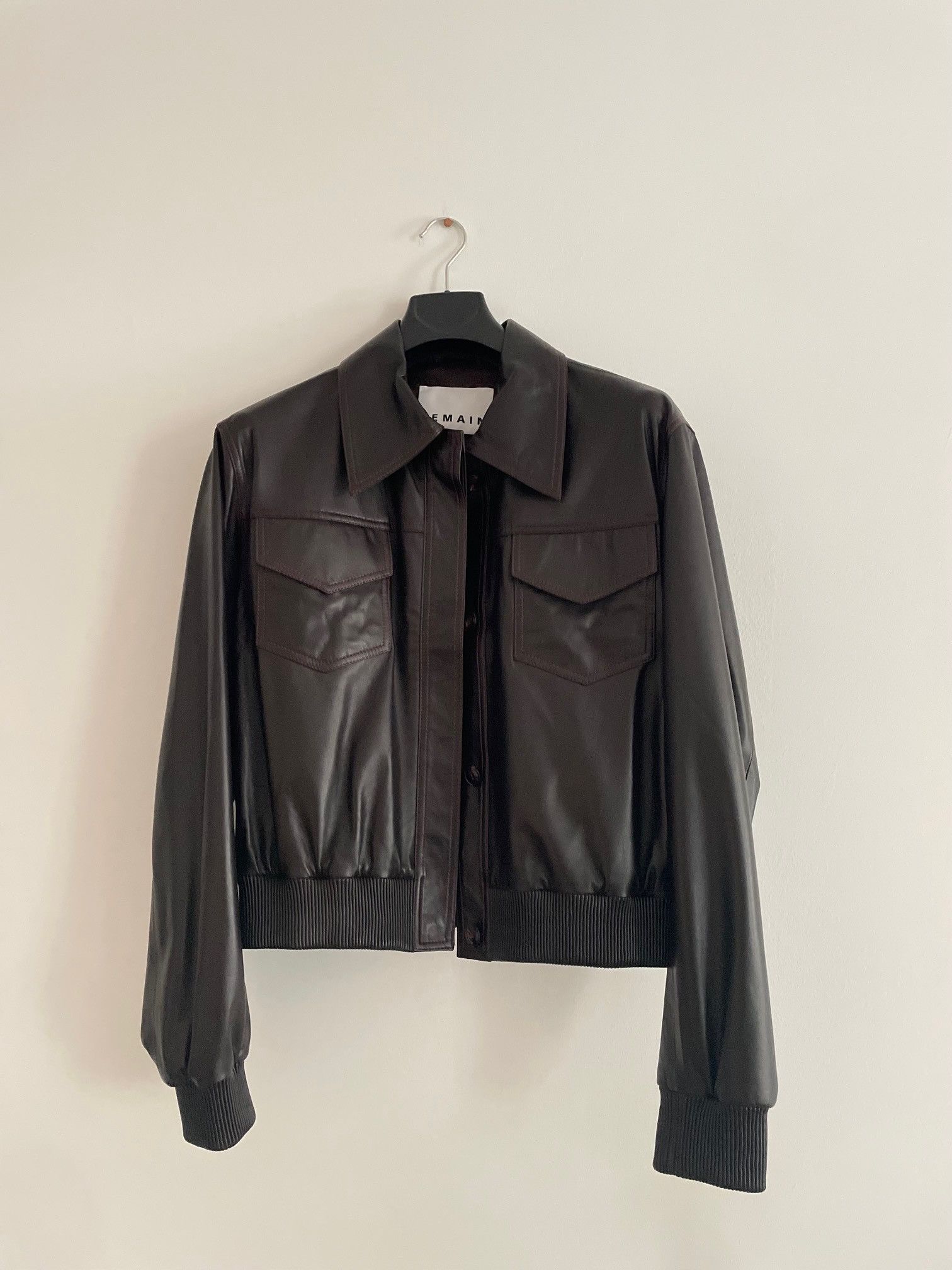 Martin Asbjorn × REMAIN Birger Christensen Remain by Martin Asbjorn small leather bomber jacket 42 L Size M / US 6-8 / IT 42-44 - 2 Thumbnail