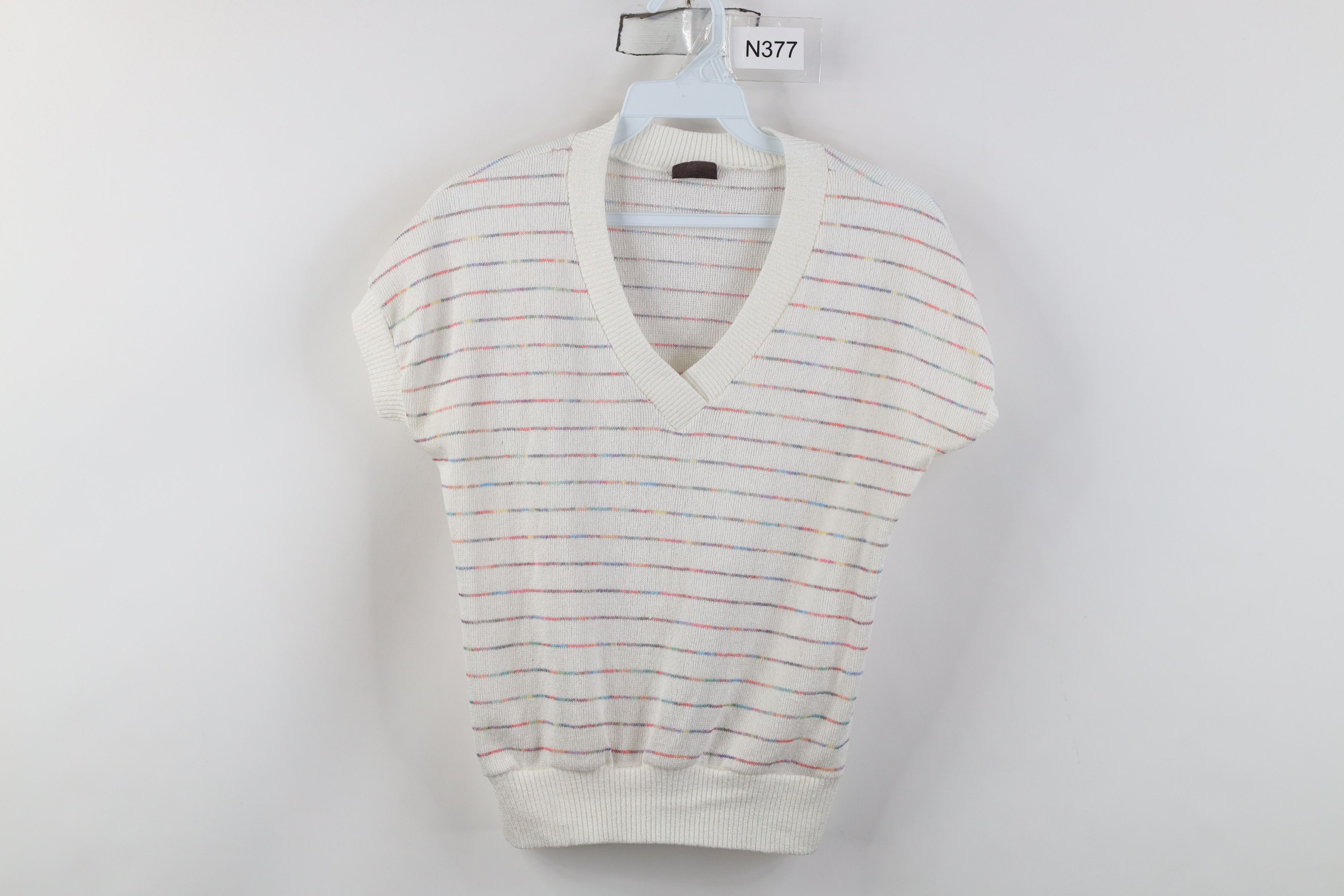 Vintage Vintage 80s 90s Streetwear Rainbow Striped Knit Sweater USA Size XS / US 0-2 / IT 36-38 - 1 Thumbnail