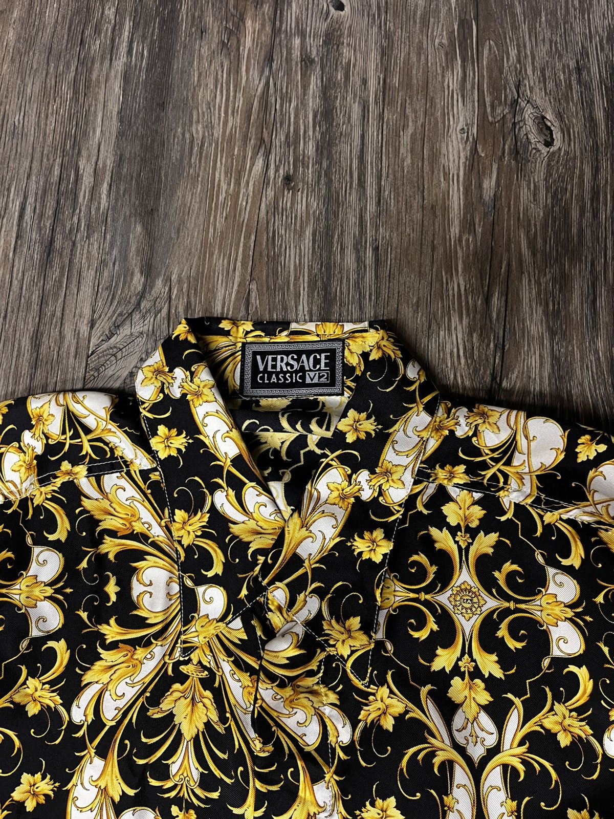 Versace Versace Pure Silk Button-Up Size US XL / EU 56 / 4 - 3 Thumbnail