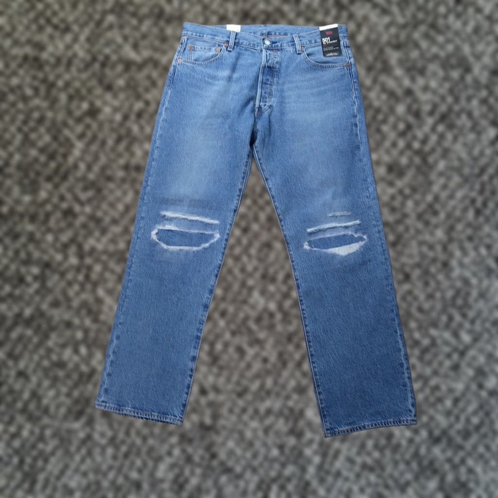 Levi's Levi's 501 93 Straight Jeans Men's 36x32 Blue Denim Regular Button Fly 5-Pocket Classic Vintage: No Size US 36 / EU 52 - 1 Thumbnail