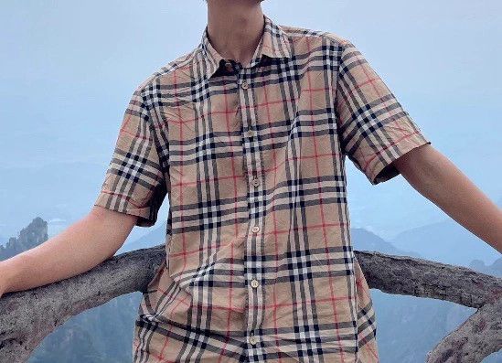 Burberry Burberry Brown Short Sleeve Shirt XL 95 New Collar Stain Size US XL / EU 56 / 4 - 4 Thumbnail