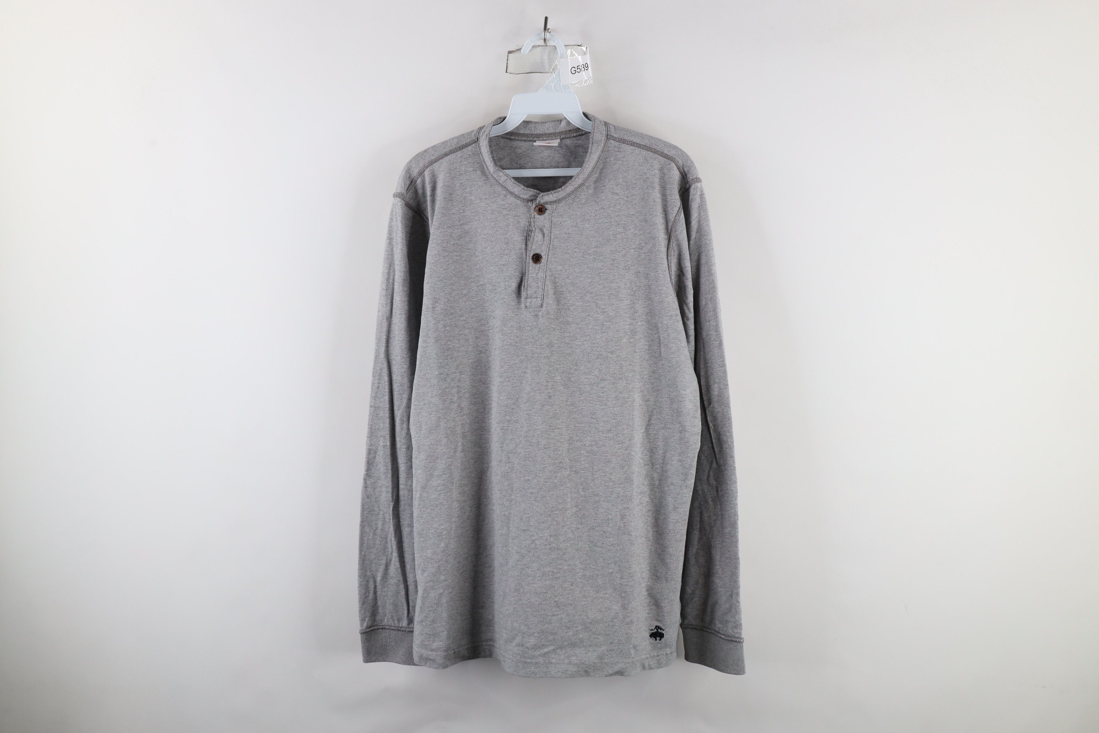Brooks Brothers × Vintage Vintage 90s Brooks Brothers Long Sleeve Henley T-Shirt Size US L / EU 52-54 / 3 - 1 Thumbnail
