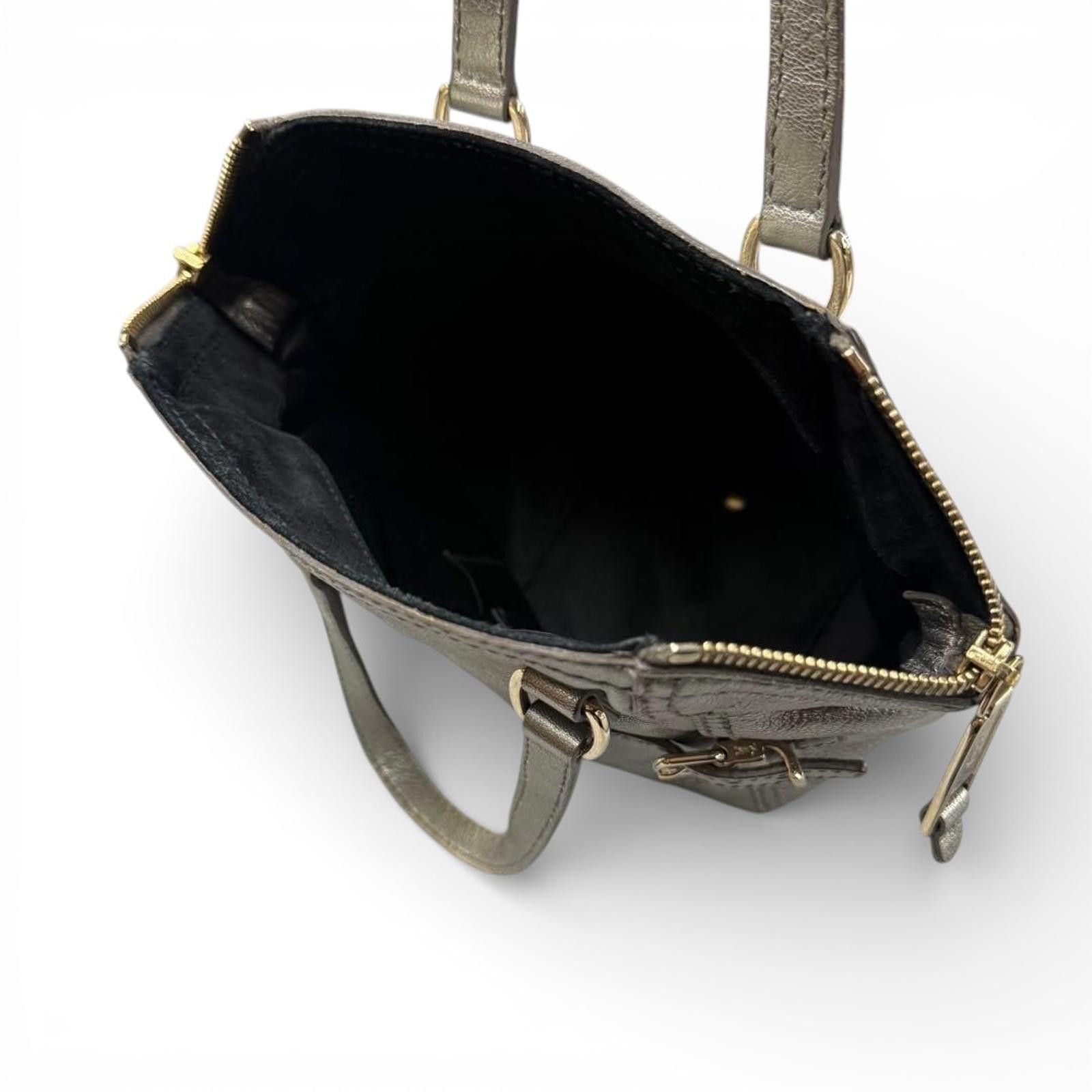 Saint Laurent Paris Saint Laurent - Metallic Leather Handbag with Gold-tone Size ONE SIZE - 9 Thumbnail