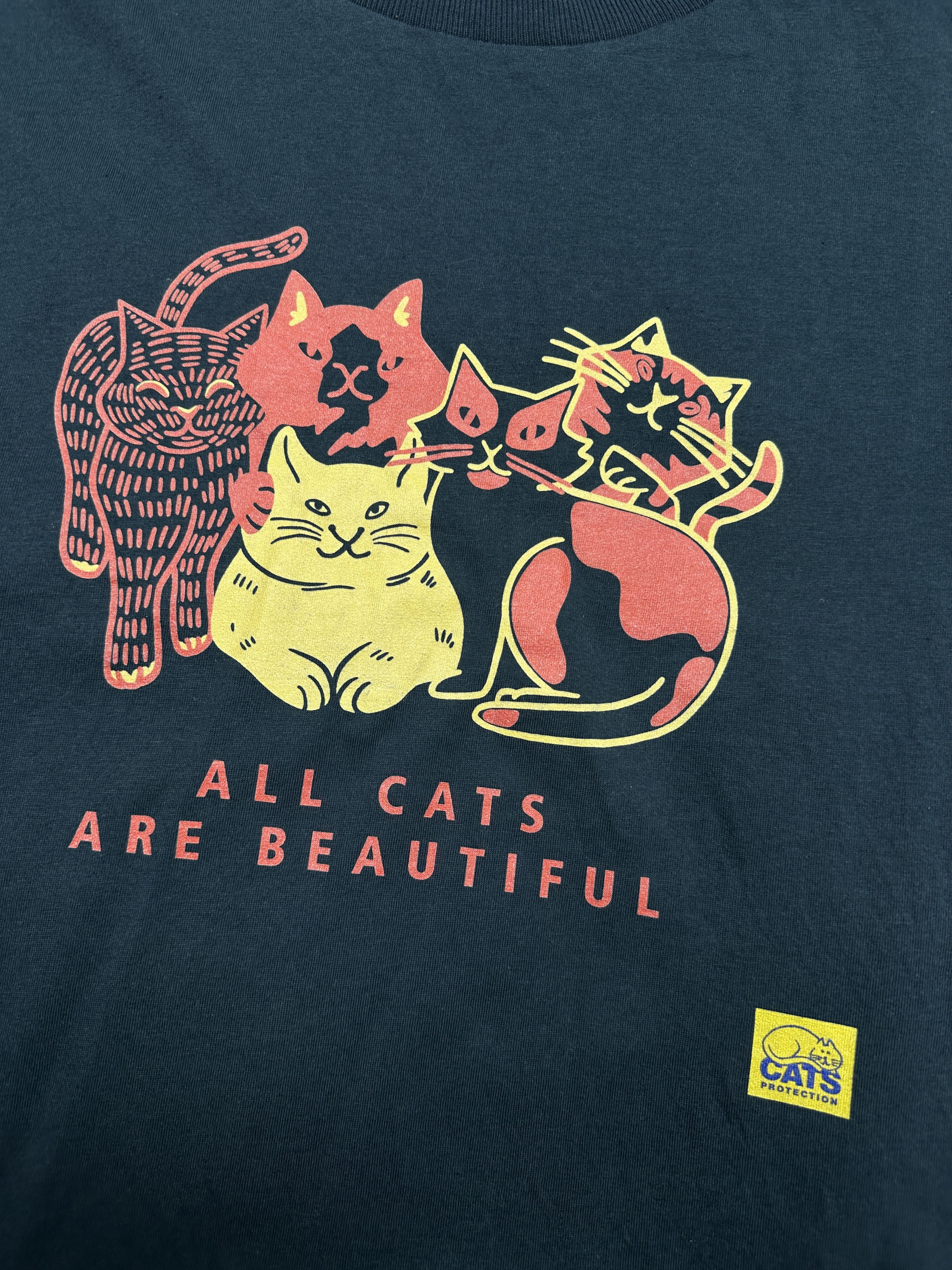 Japanese Brand RNA1 Cats Mens Crew Neck T-Shirt Size US L / EU 52-54 / 3 - 3 Thumbnail
