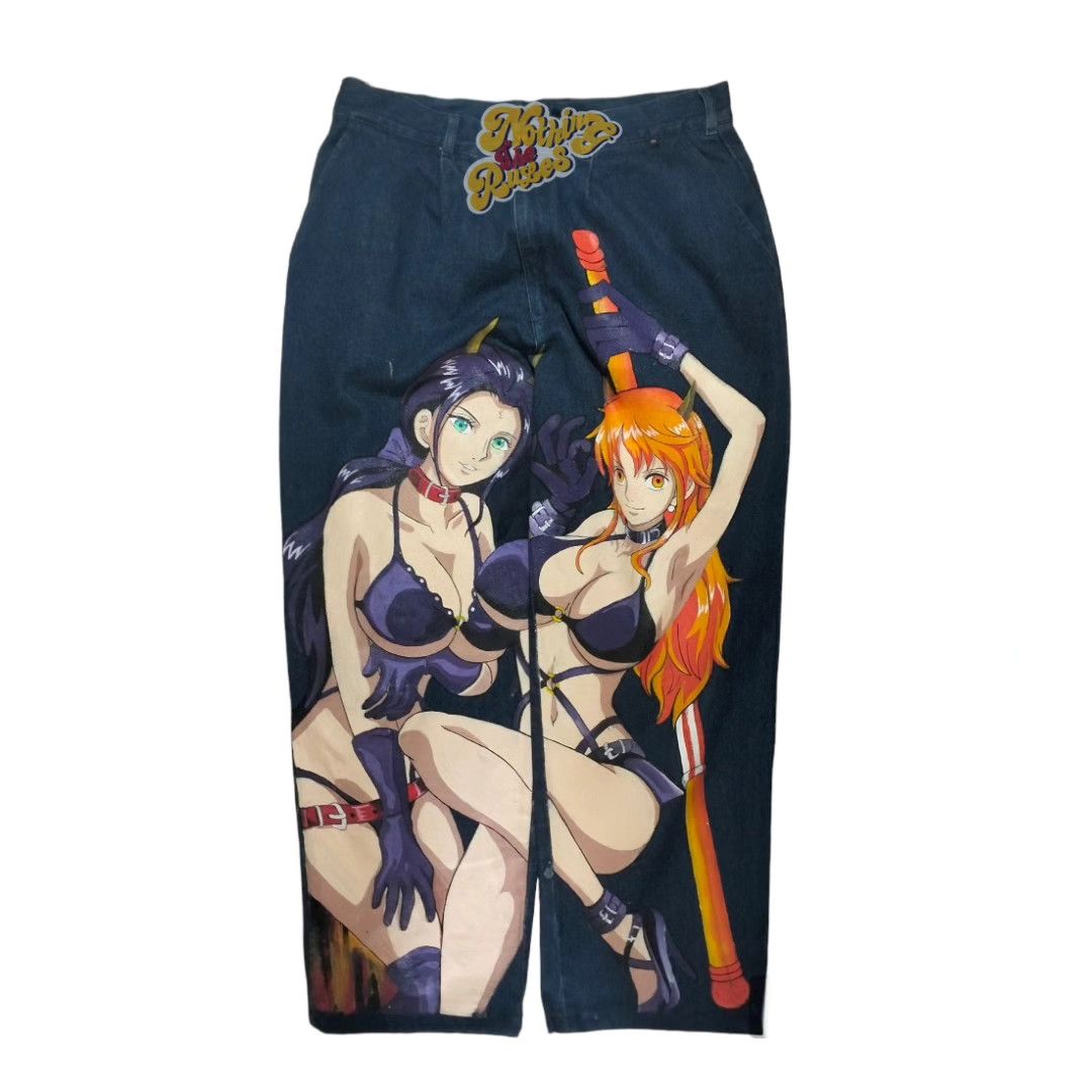 Custom 1of1 x Custom x Jeans x Robin and Nami One piece | Grailed