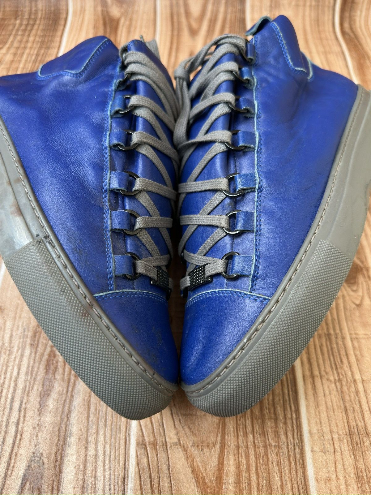 Balenciaga Balenciaga Arena Blue Leather Hightops Size US 7 / EU 40 - 6 Thumbnail