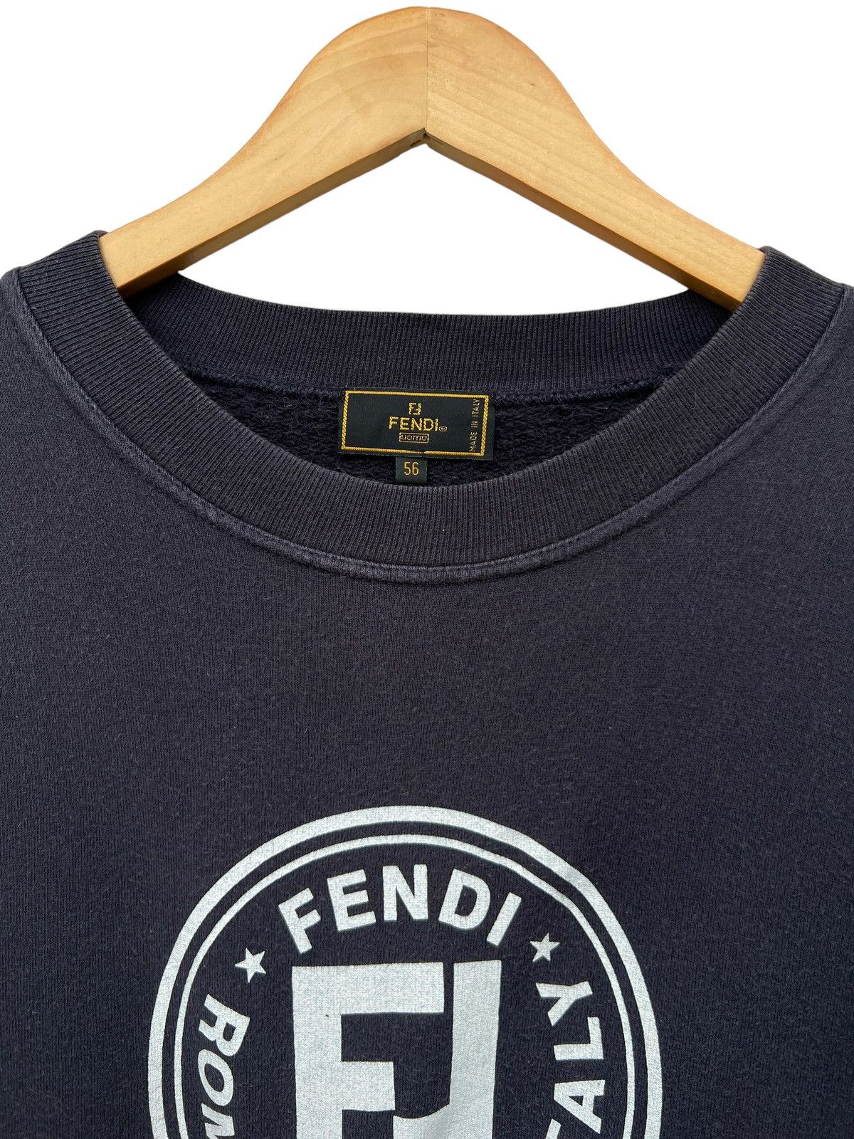Fendi Vintage 90s Fendi Roma Italy Spell Out Baggy Sweatshirt XL Size US XL / EU 56 / 4 - 3 Thumbnail