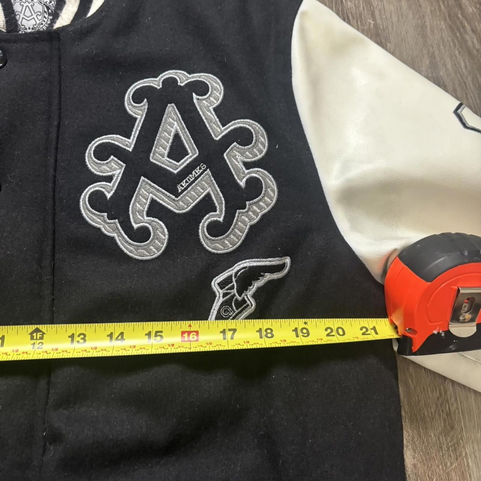Akademiks Y2K Akademiks Black Varsity jacket embroidered Size US L / EU 52-54 / 3 - 3 Thumbnail