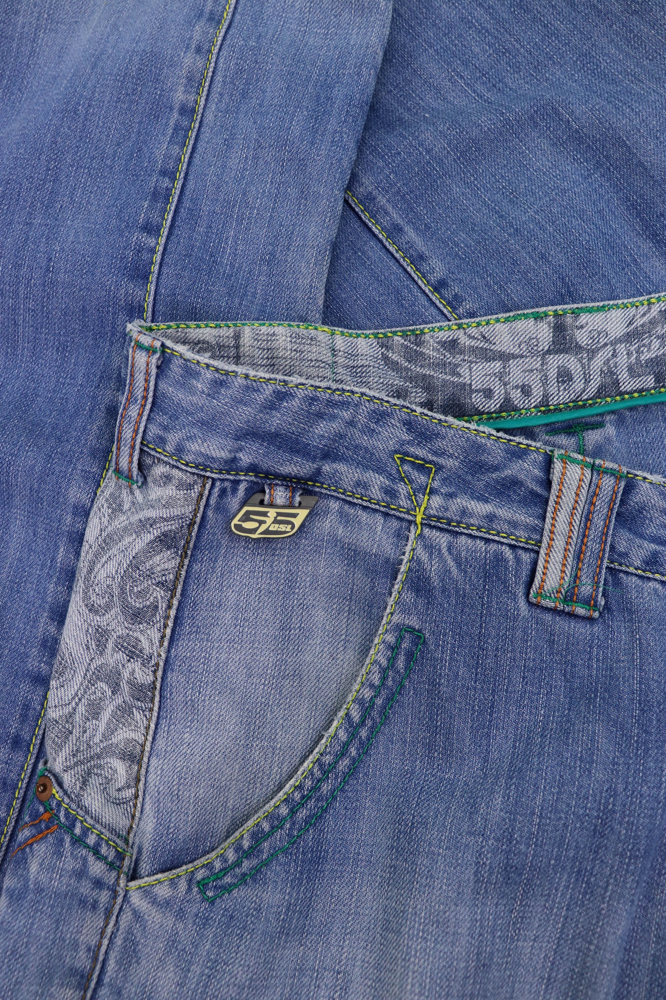 55DSL × Diesel × Vintage 55DSL Diesel Y2K Vintage Made in Hong Kong Denim Baggy Jeans Size US 32 / EU 48 - 9 Thumbnail