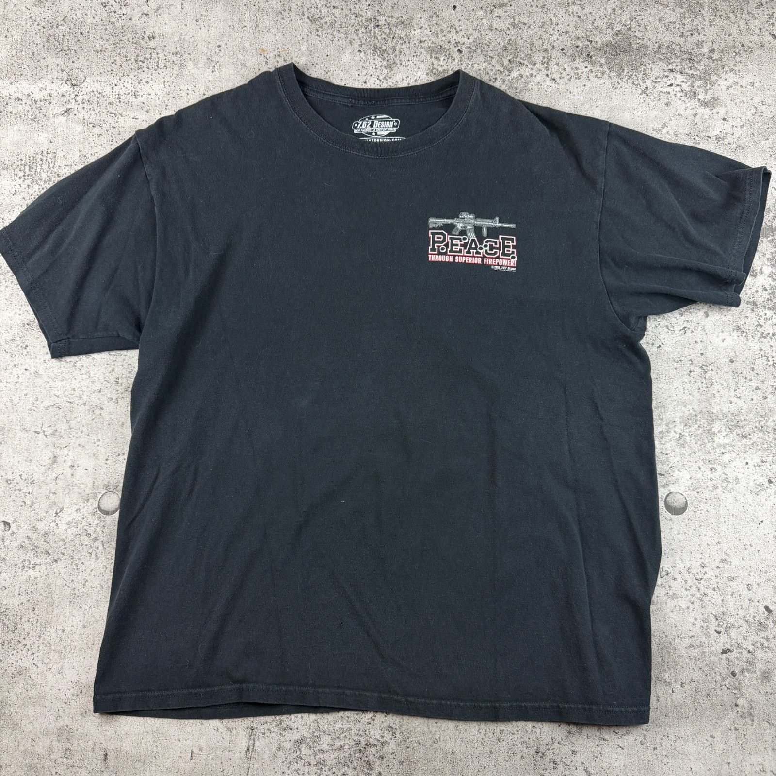 Vintage Peace Through Superior Firepower Shirt XL Size US XL / EU 56 / 4 - 4 Thumbnail
