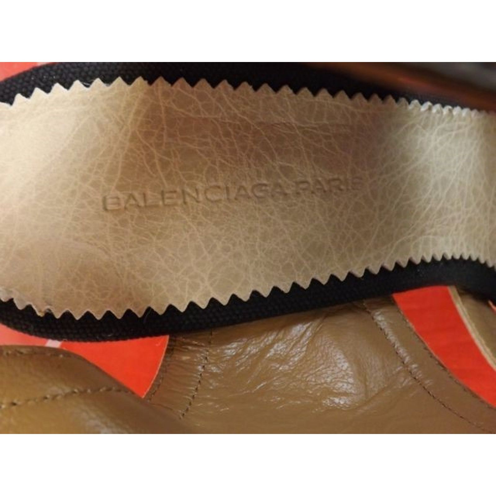 Balenciaga BALENCIAGA COLOR BLOCK LEATHER CANVAS GLADIATOR SANDALS 39 Size US 9 / IT 39 - 11 Thumbnail