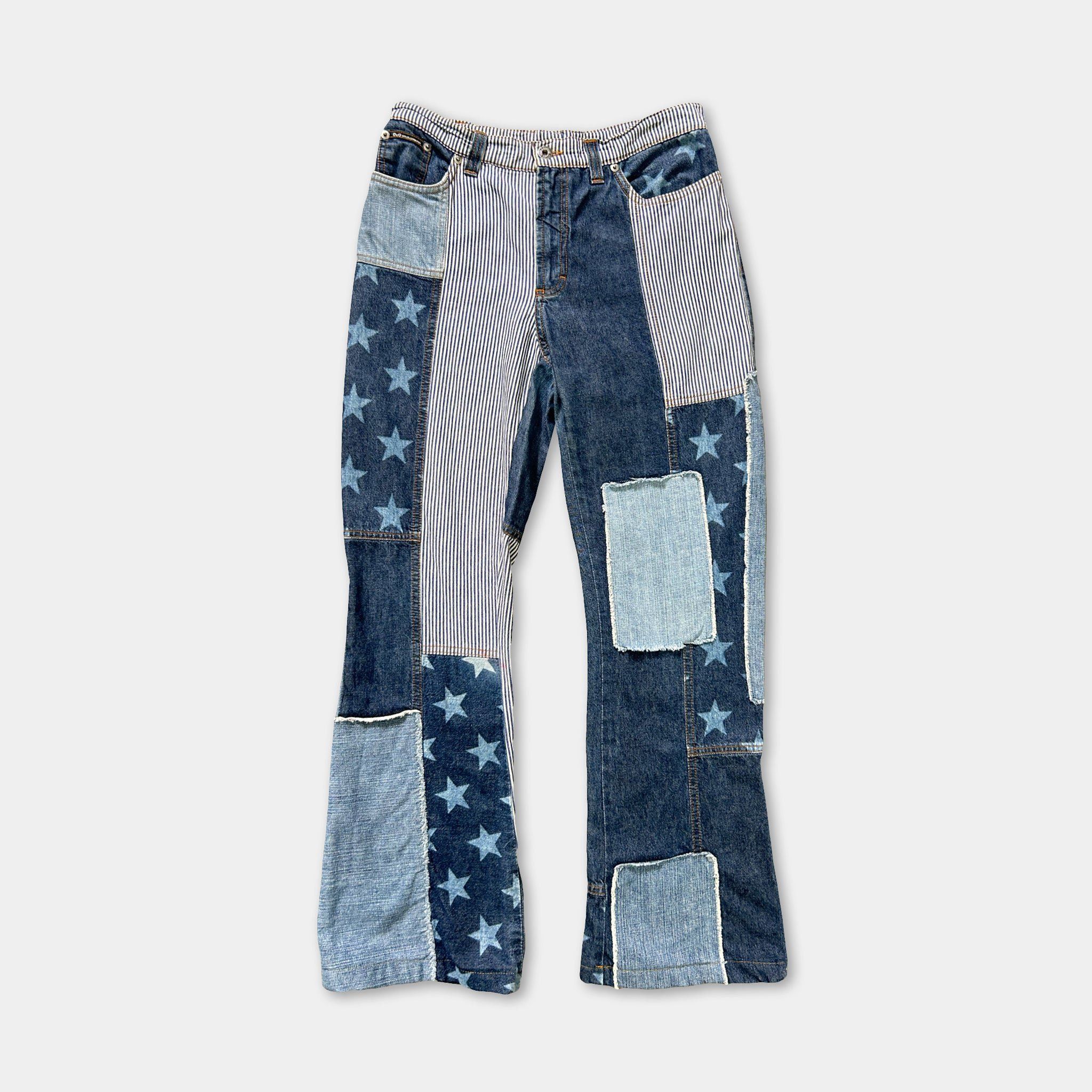 Dolce & Gabbana Dolce & Gabbana 2000's Star Patchwork Denim Jeans Size US 32 / EU 48 - 1 Thumbnail
