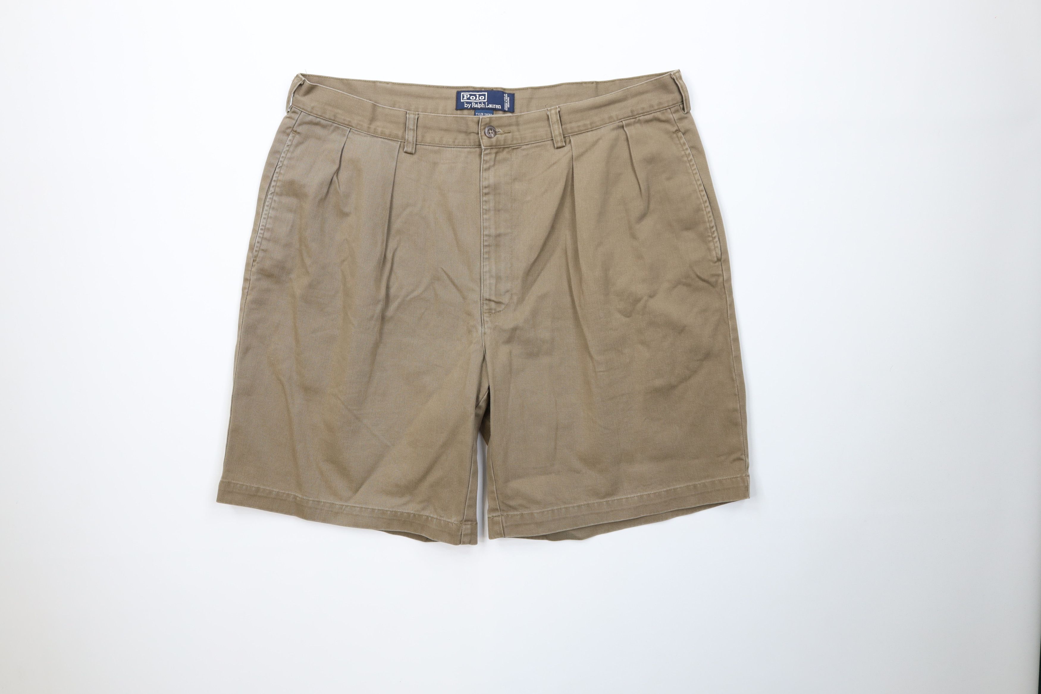 Ralph Lauren Vintage 90s Ralph Lauren Cotton Chino Shorts Light Brown Size US 38 / EU 54 - 1 Thumbnail