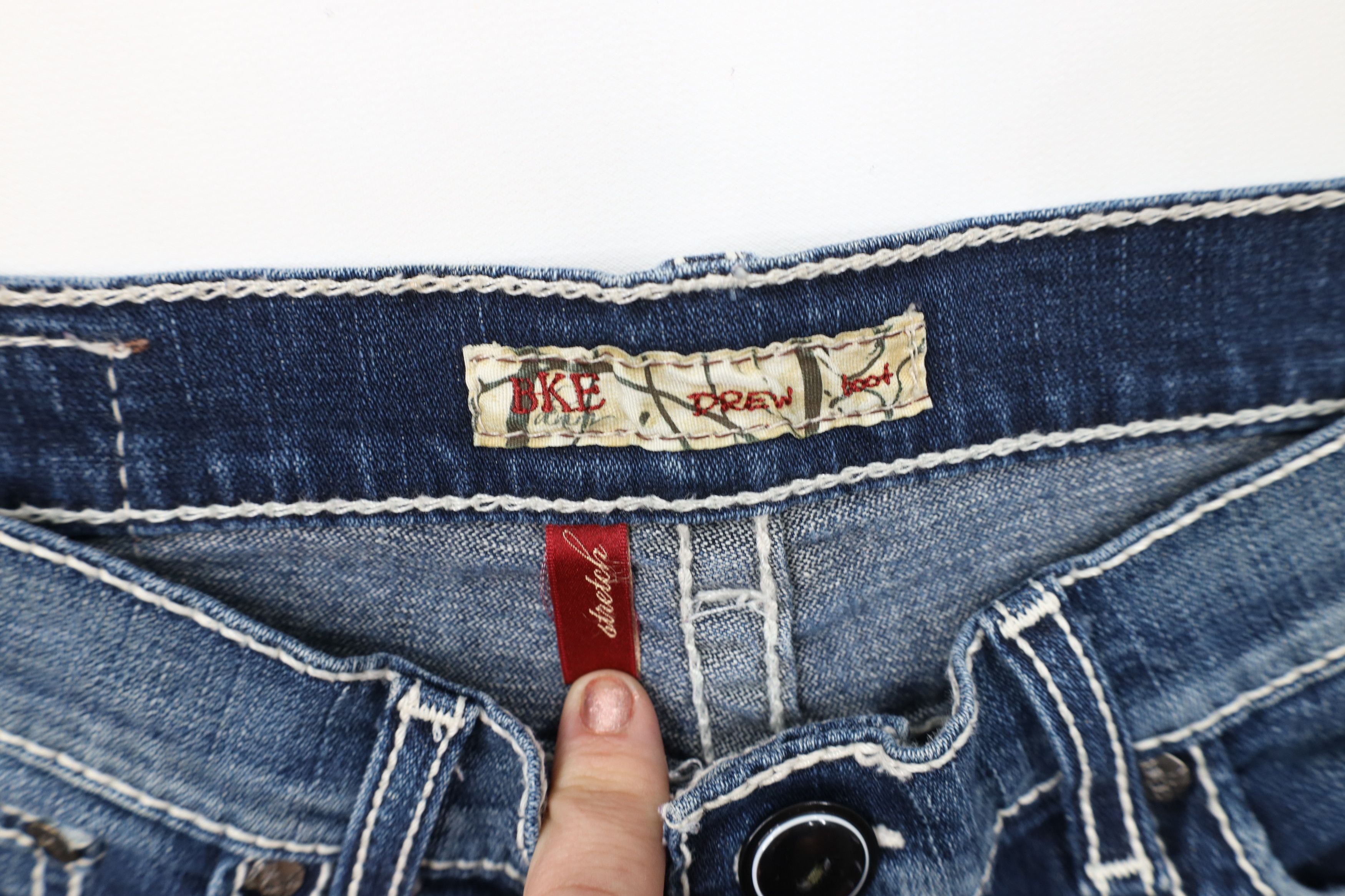 Vintage Vintage Y2K Buckle BKE Drew Bootcut Flared Jeans Blue Size 29" - 7 Thumbnail