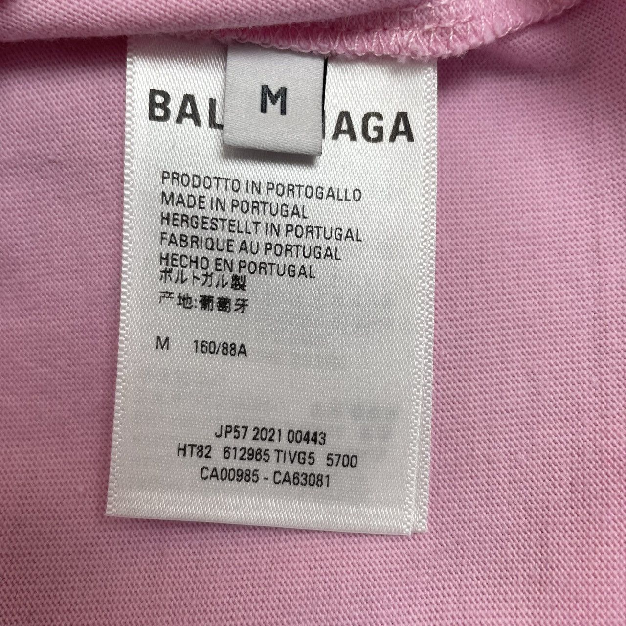 Balenciaga Balenciaga Pink Vintage Jersey Drop Shoulder T-Shirt K26WX Size US M / EU 48-50 / 2 - 6 Thumbnail