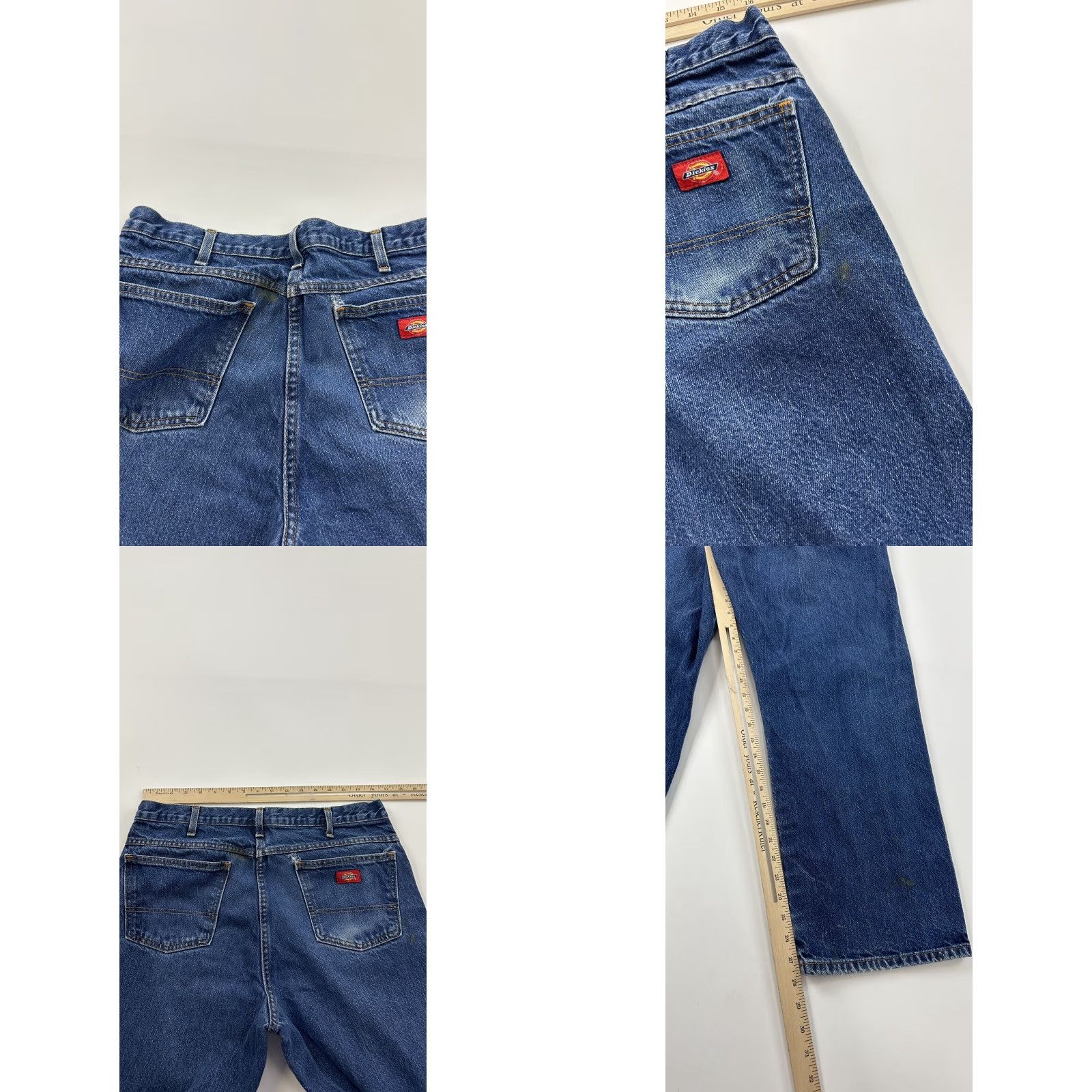 Dickies Dickies Jeans Men’s 33 Waist 29 Inseam Relaxed Straight Blue Denim Work Pants Carpenter Utility Jeans Mens Size US 33 - 8 Thumbnail