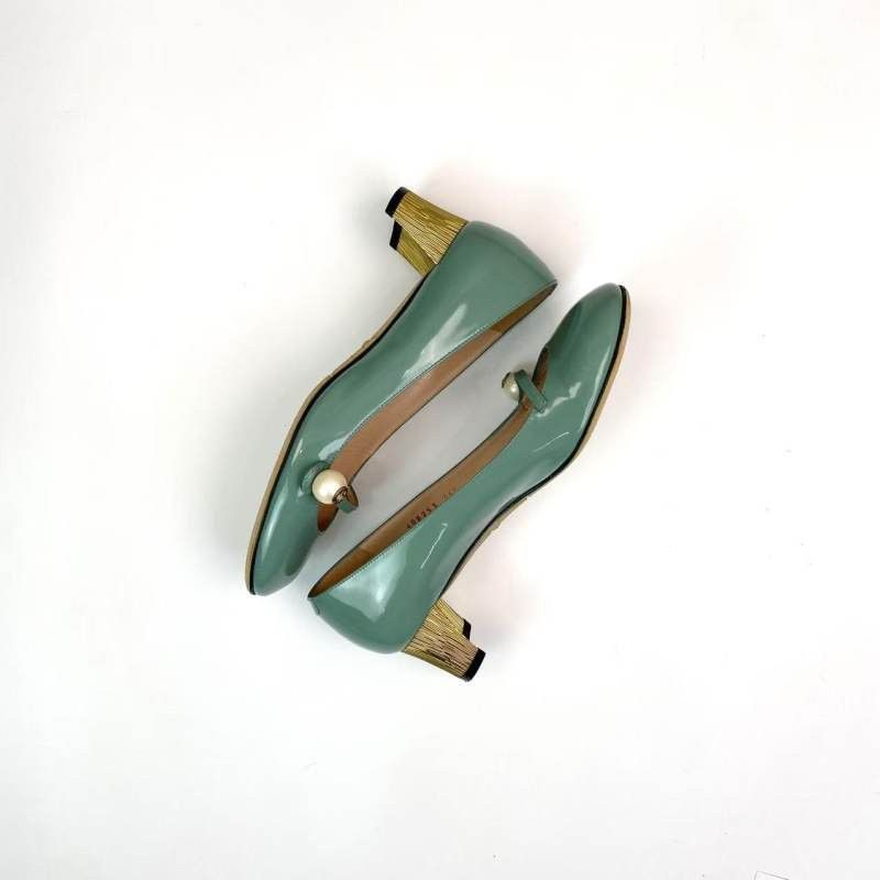 Gucci Gucci Chic Casual High Heels in Light Green - Size US 6.5 / EU 39-40 - 3 Thumbnail