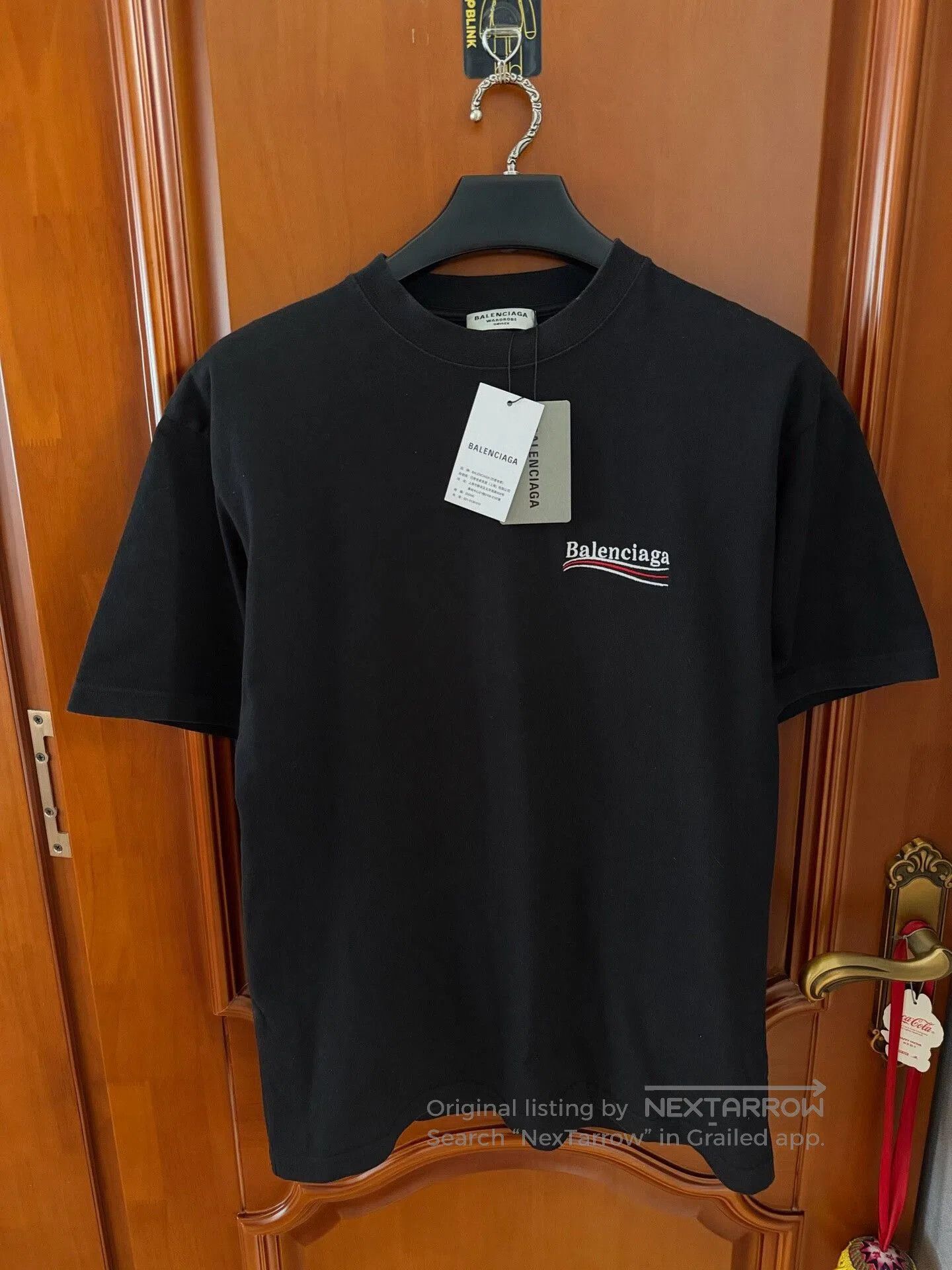 Balenciaga balenciaga embroidered short sleeve black t-shirt. Size XXS / US 00 / IT 34 - 1 Thumbnail