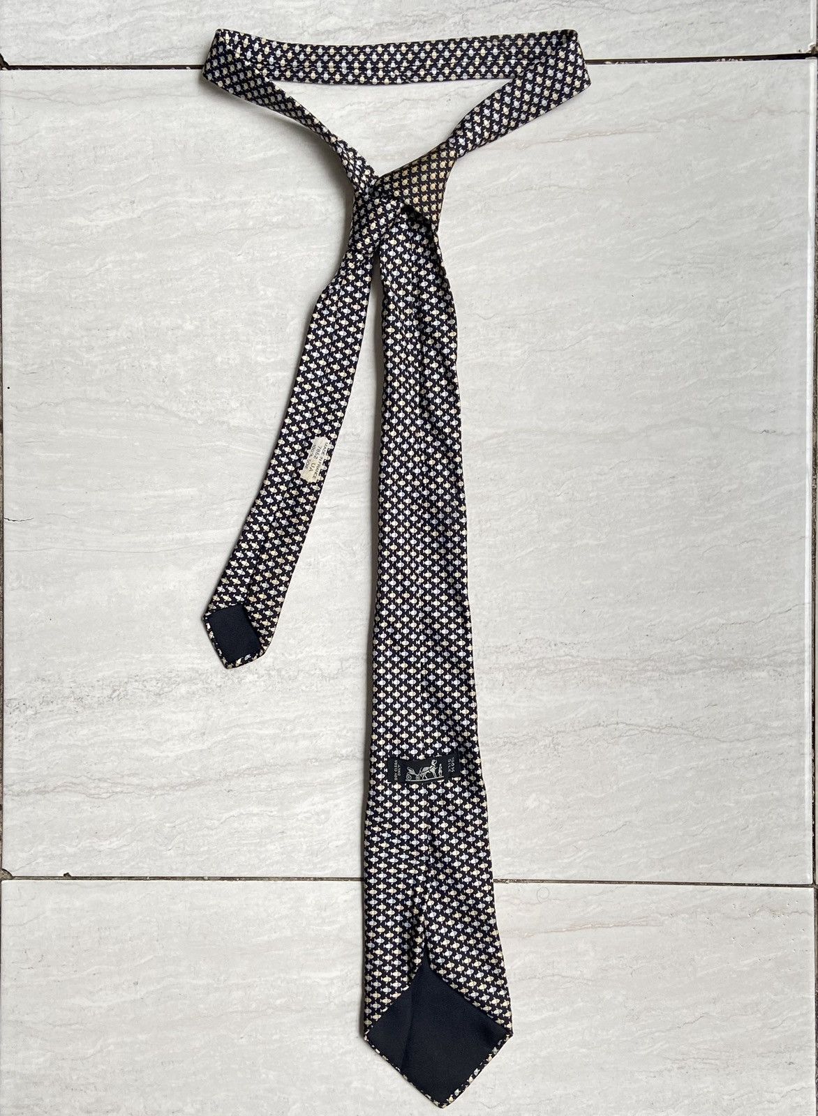 Hermes HERMES Paris Motive Tie Size ONE SIZE - 1 Thumbnail