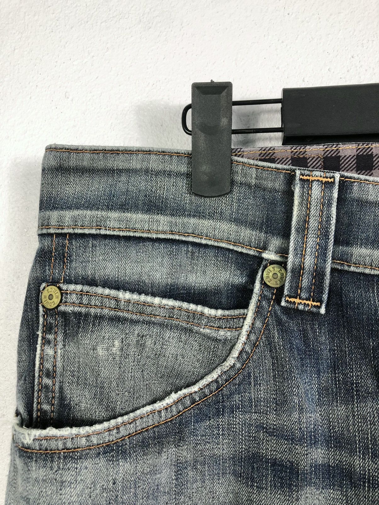 Edwin Rare Vintage Edwin 503 Blue Trip Flare Jeans Size US 32 / EU 48 - 4 Thumbnail