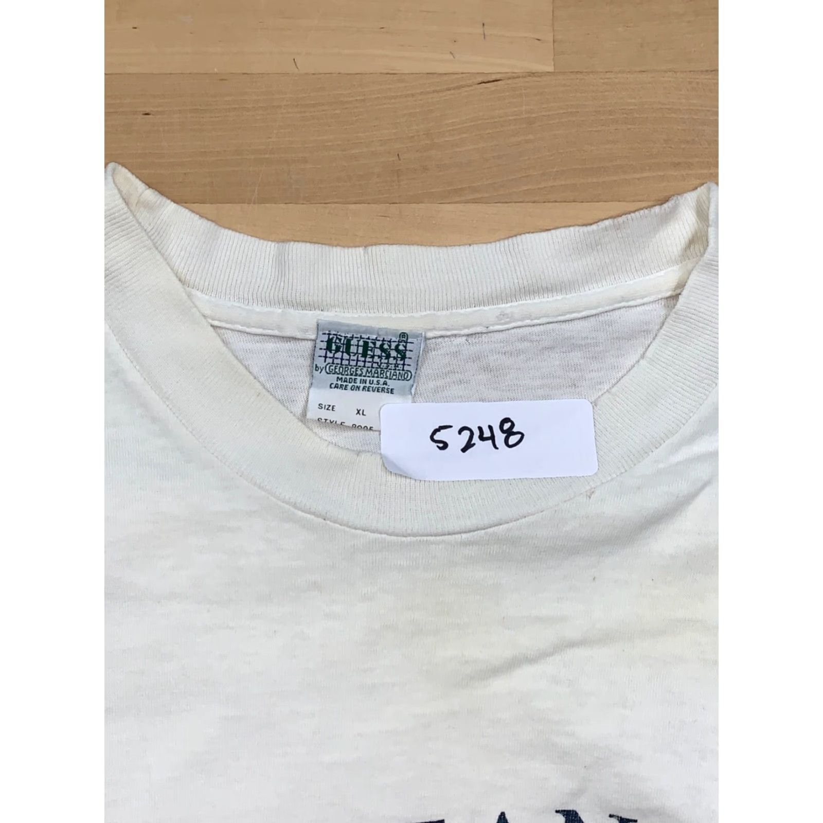 Guess Womens Vintage 90s Guess White Shirt 3/4 Sleeve Logo Made in USA XL Shirt Womens Size XL / US 12-14 / IT 48-50 - 5 Thumbnail
