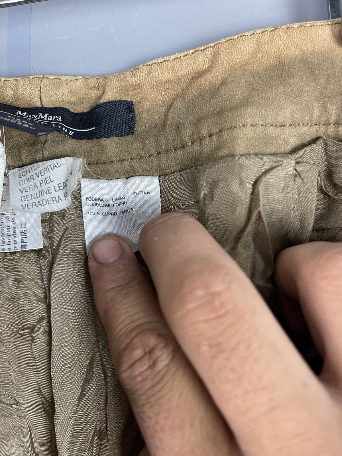 Max Mara × Vintage Vintage Max Mara Hungary Leather Pants Size 26" / US 2 / IT 38 - 12 Thumbnail