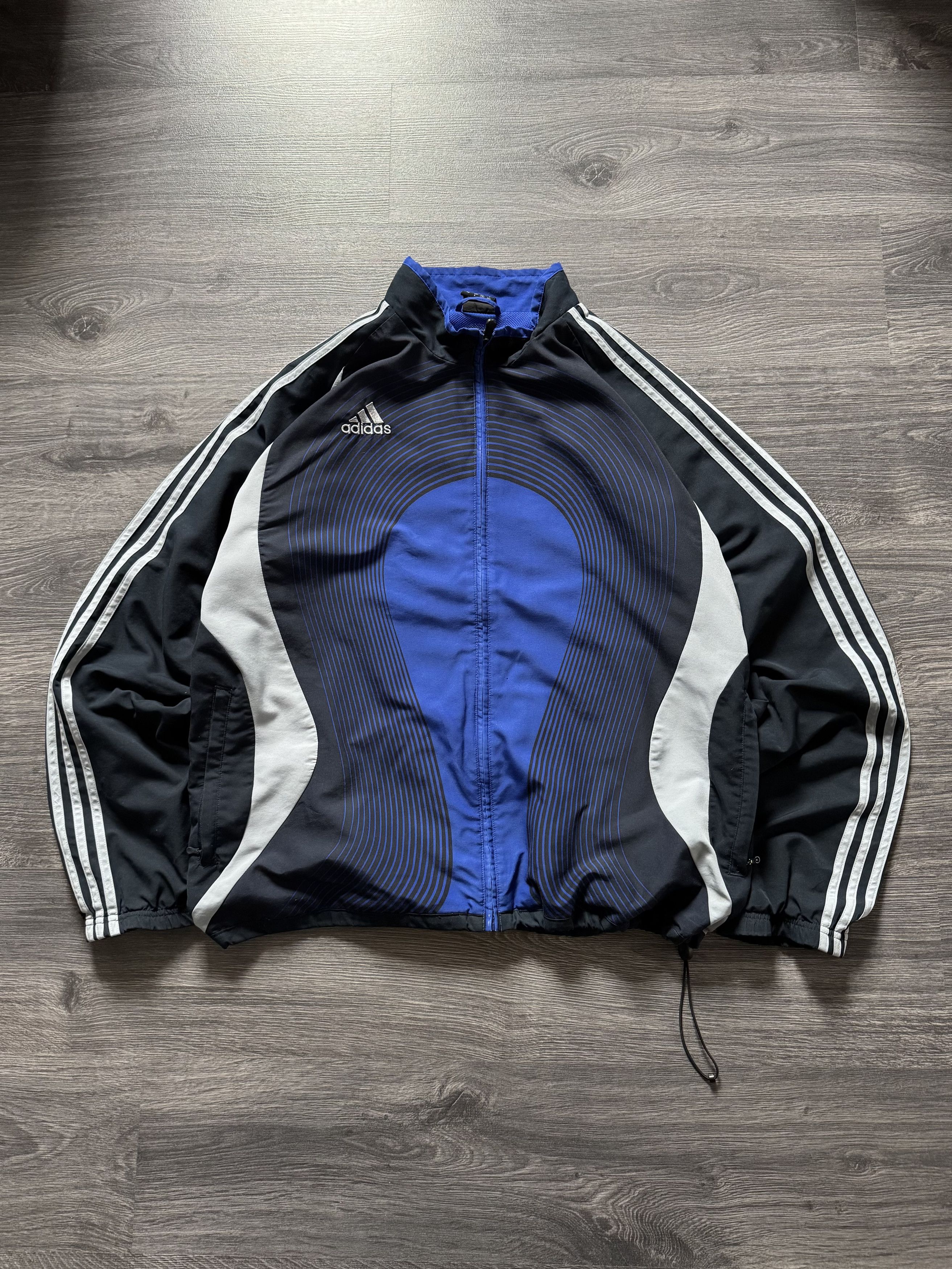Adidas Vintage 00s Adidas Baggy Track Suit Windbreaker + Pants Size US XXL / EU 58 / 5 - 2 Thumbnail