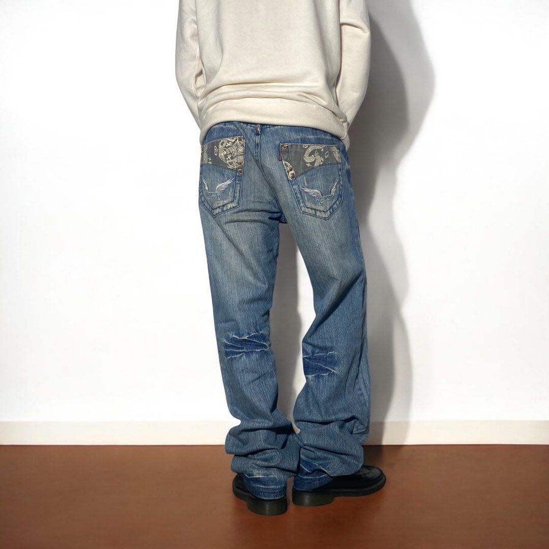 20471120 Japanese ripped jeans bootcut Size US 32 / EU 48 - 4 Thumbnail