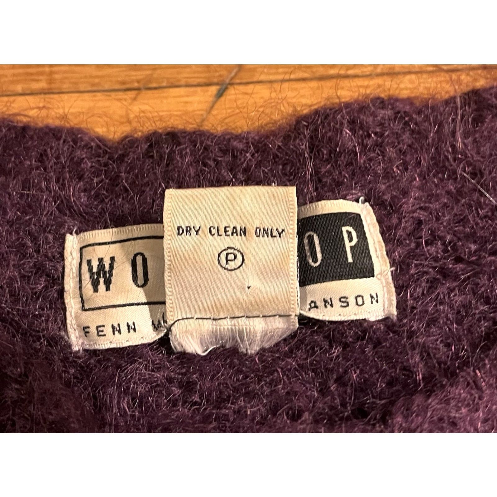 Vintage VINTAGE Fenn Wright Manson Workshop Leaves Mohair Sweater Women’s L Purple Size L / US 10 / IT 46 - 5 Thumbnail