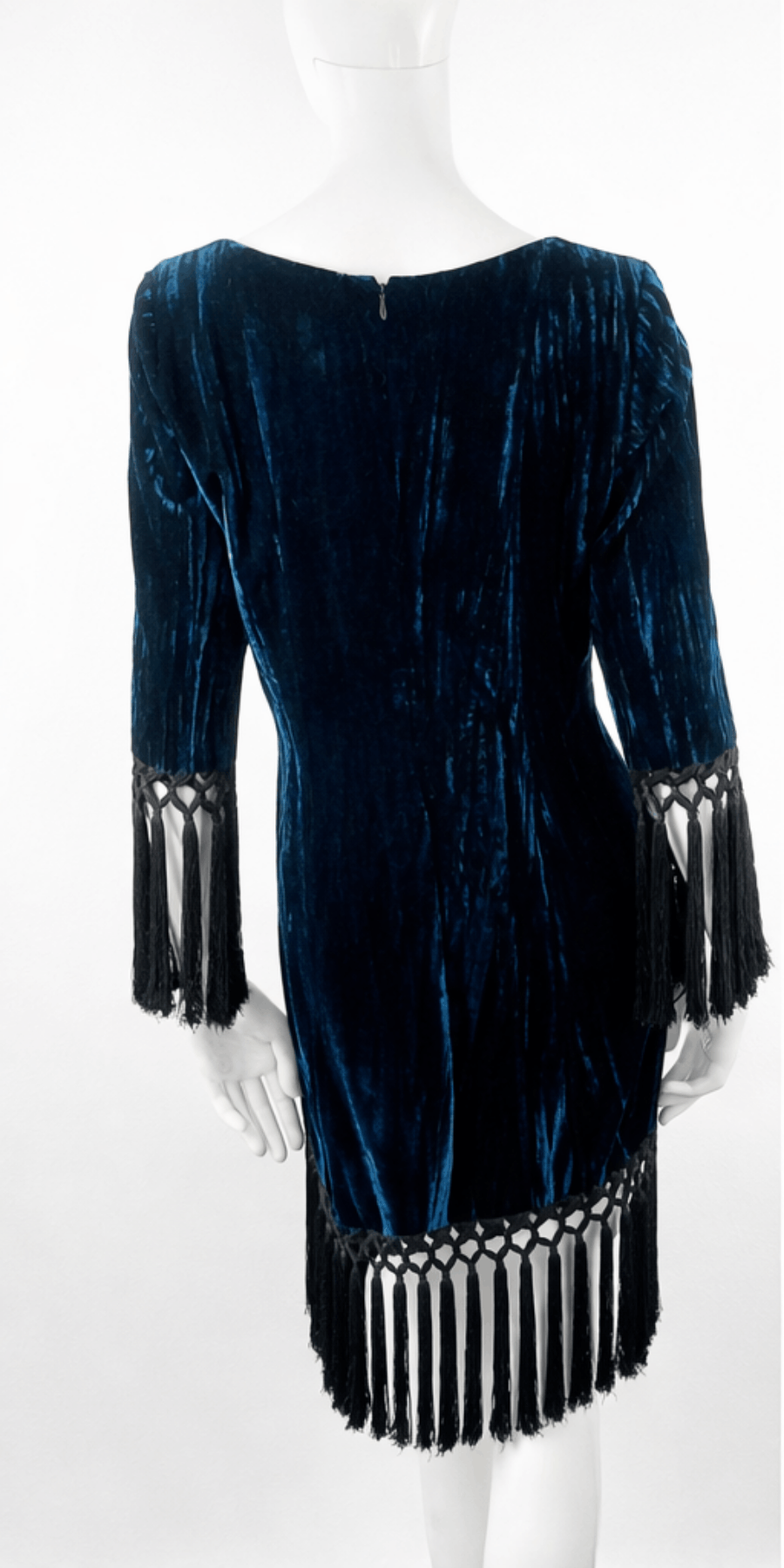 Yves Saint Laurent 1998 Runway Yves Saint Laurent Rive Gauche Finge Dress Size M / US 6-8 / IT 42-44 - 4 Thumbnail