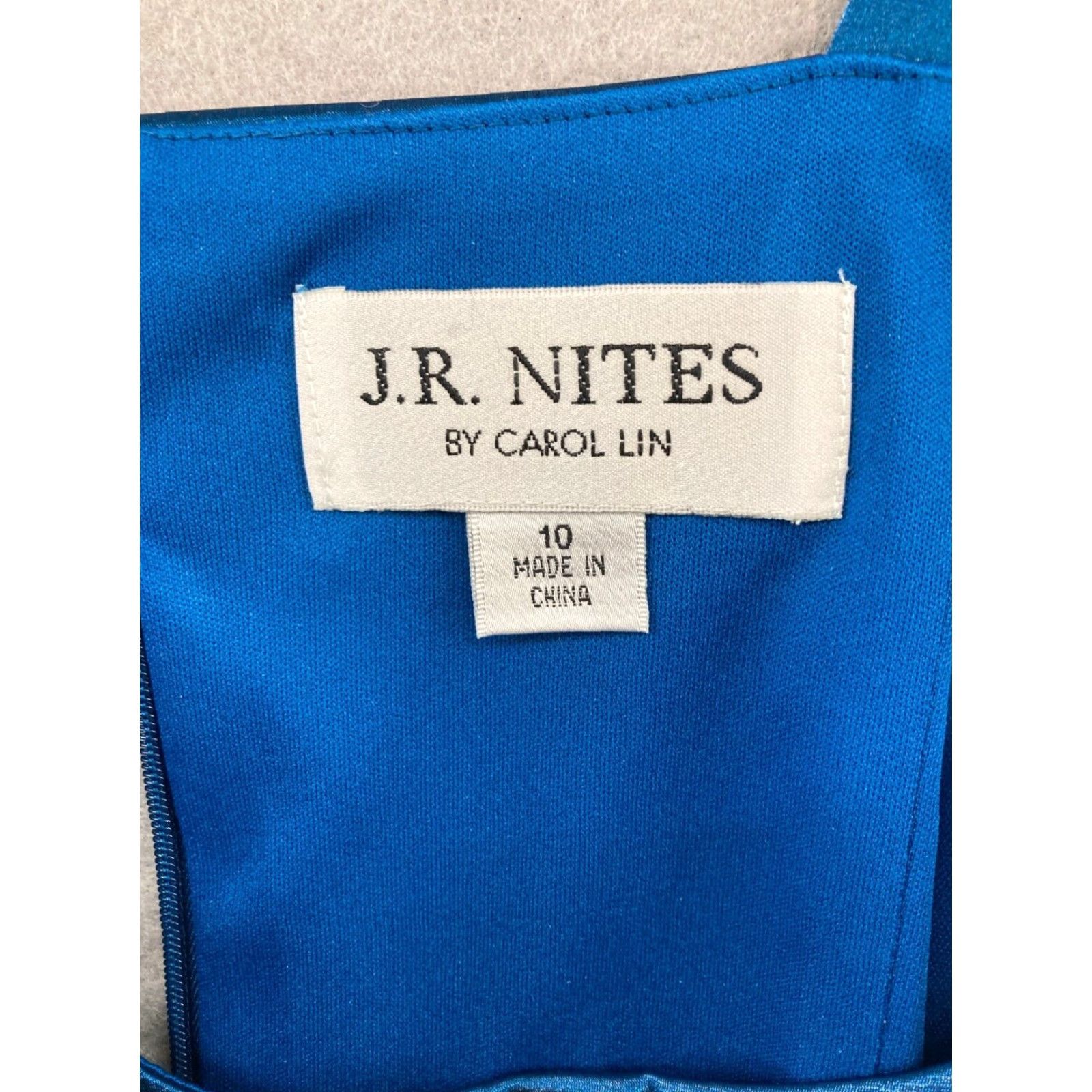 Vintage VINTAGE JR Nites By Carol Lin Womens Shirt Blouse 10 Blue 70s 80s Shoulder Pads Satin Polyester Blend V-Neck Long Sleeve Button Size L / US 10 / IT 46 - 5 Thumbnail