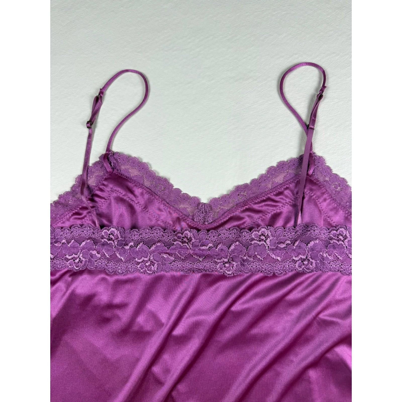 Worthington Worthington Purple Satin Lace Trim Camisole Top XL Y2K Fairy Size ONE SIZE - 4 Thumbnail