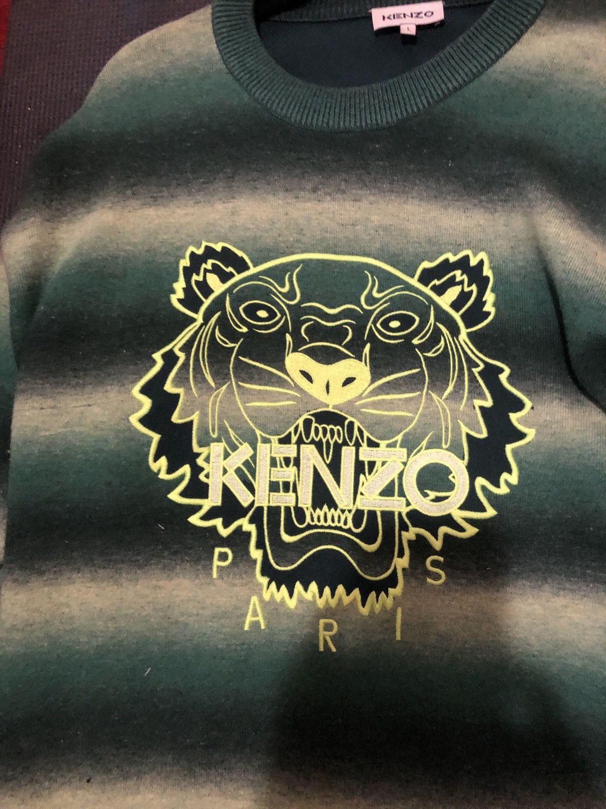Kenzo Kenzo stripe sweater green Size US L / EU 52-54 / 3 - 3 Thumbnail