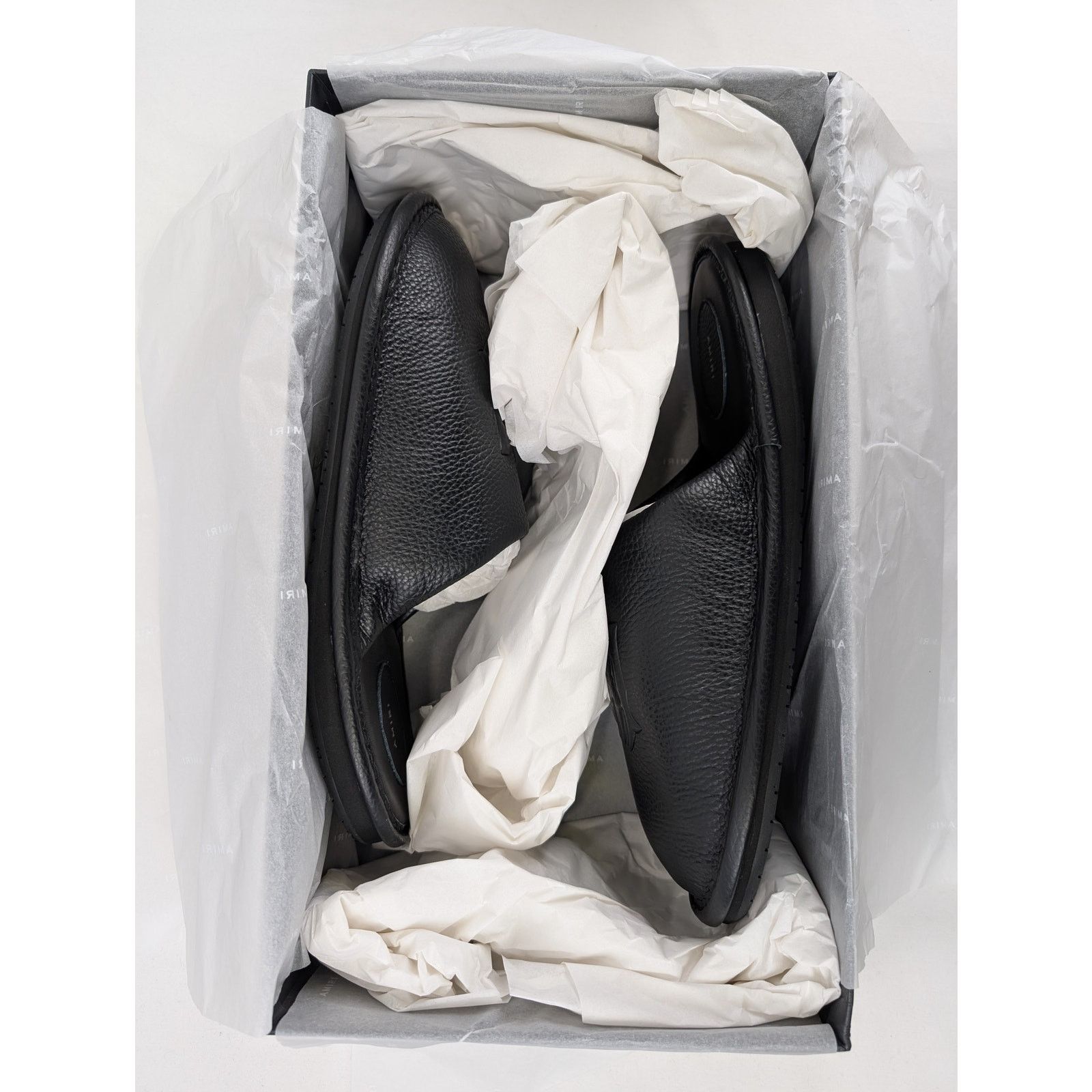 Amiri o1rshd1 Lux Leather Slipper Sandal in Black Size US 12 / EU 45 - 21 Thumbnail