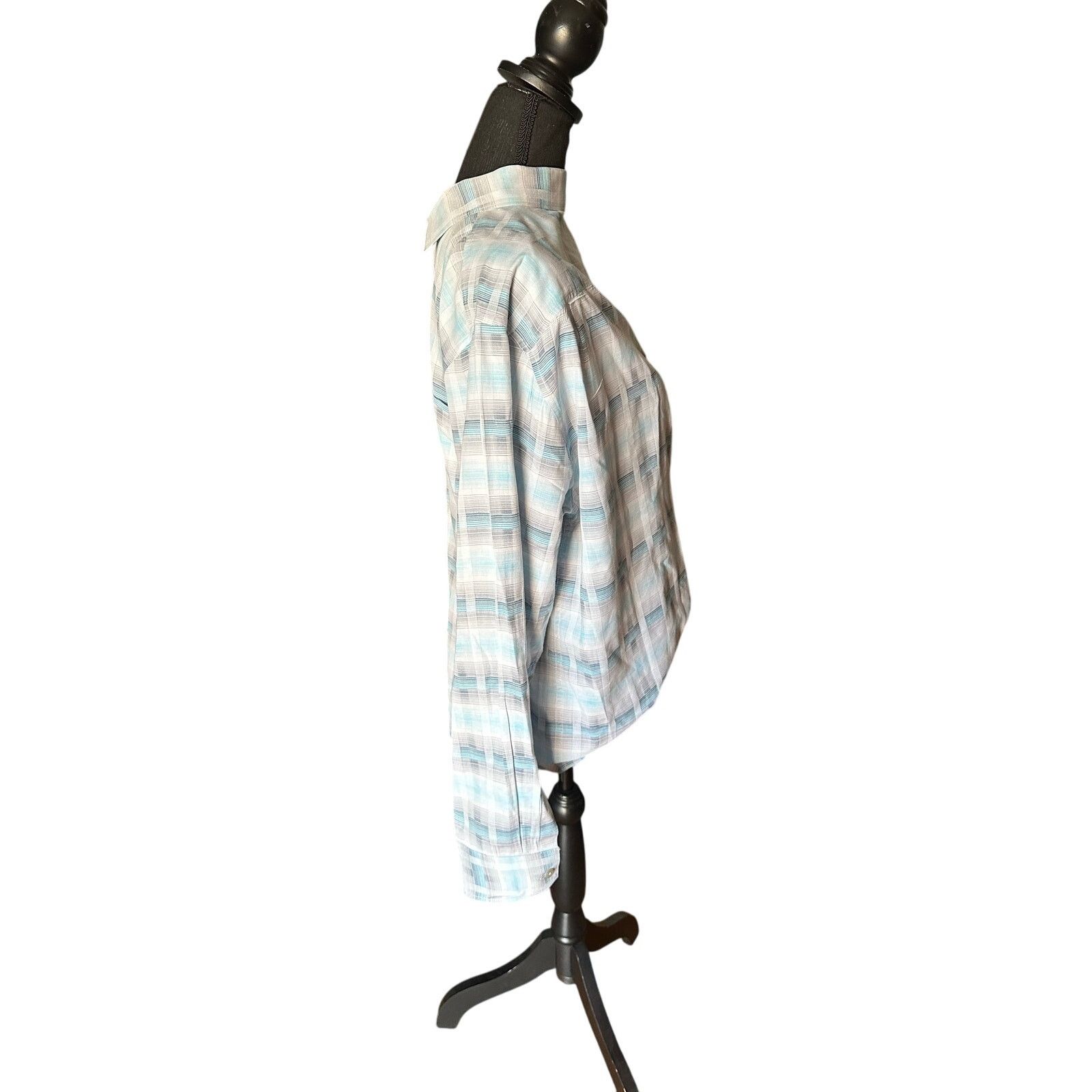 Tommy Bahama Tommy Bahama Blue Gray Plaid Lightweight Button Up Shirt Size US M / EU 48-50 / 2 - 4 Thumbnail