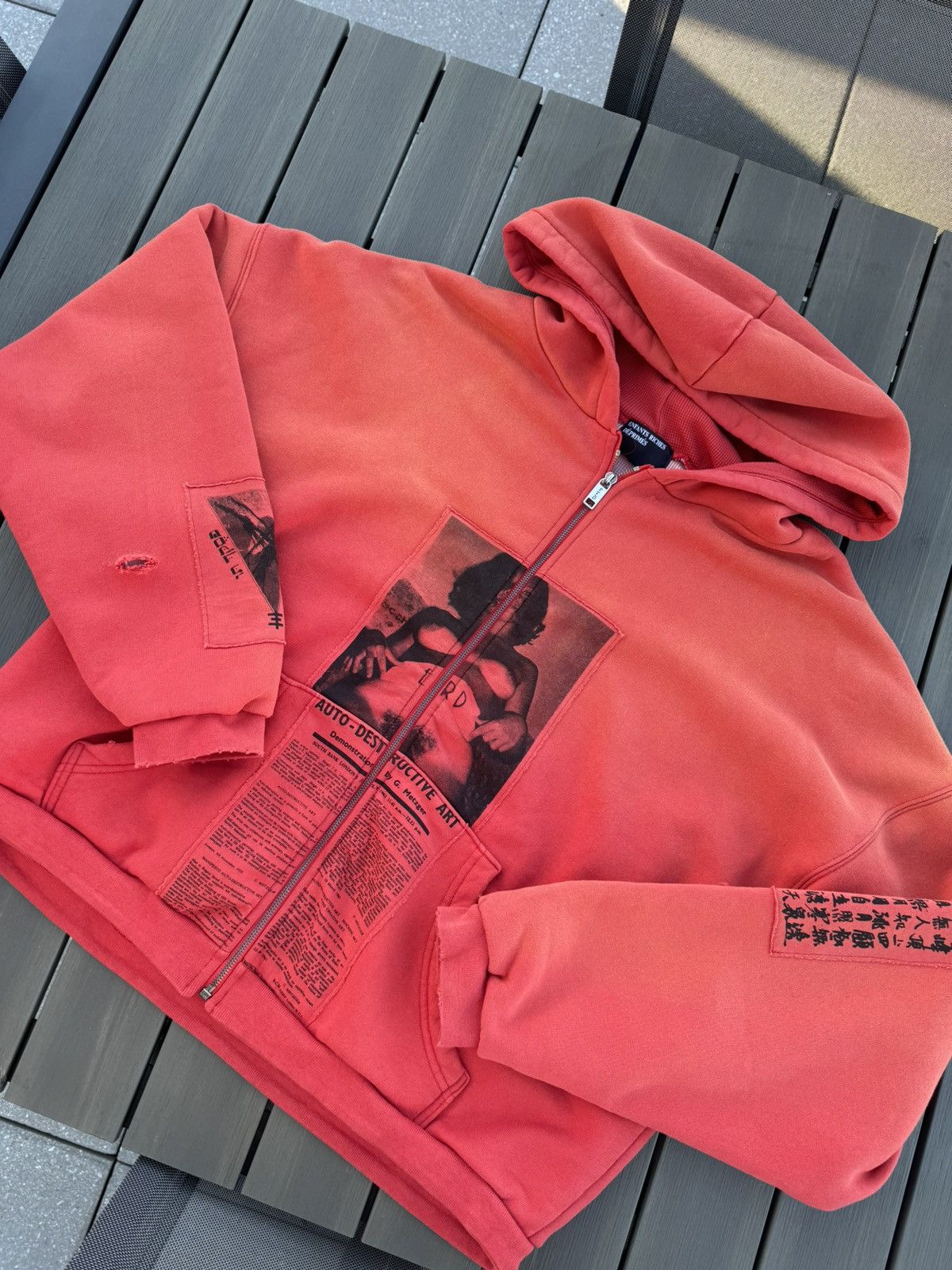 Enfants Riches Deprimes ENFANTS RICHES DEPRIMES ANTI-PROCESS THERMAL LINE HOODIE RED Size US L / EU 52-54 / 3 - 3 Thumbnail