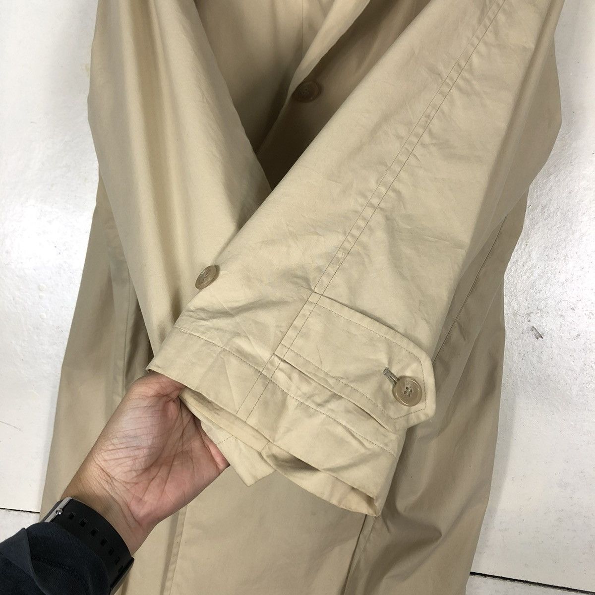 Bally × Designer 🔥VINTAGE LONG JACKET BALLY MADE IN ITALY DOUBLE COLLAR Size US M / EU 48-50 / 2 - 16 Thumbnail