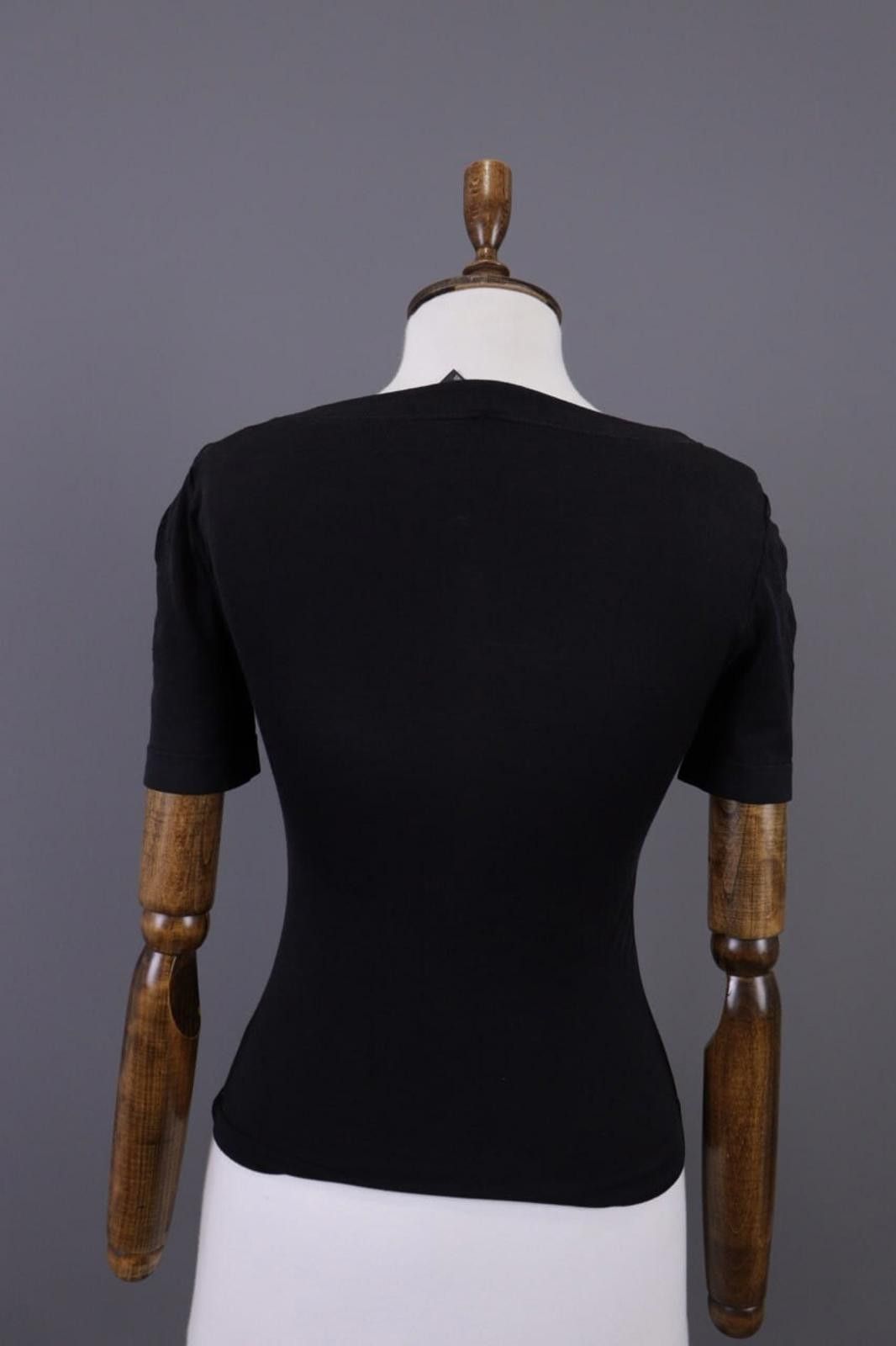 Wolford Wolford Black Short Sleeve Bodycon Top Shirt Size XS Size XS / US 0-2 / IT 36-38 - 8 Thumbnail