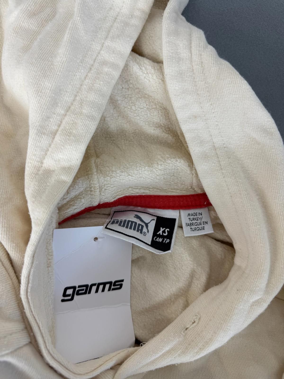 Puma Puma Men's Hoodie Cream with Red Logo Size XS Size US XS / EU 42 / 0 - 7 Thumbnail