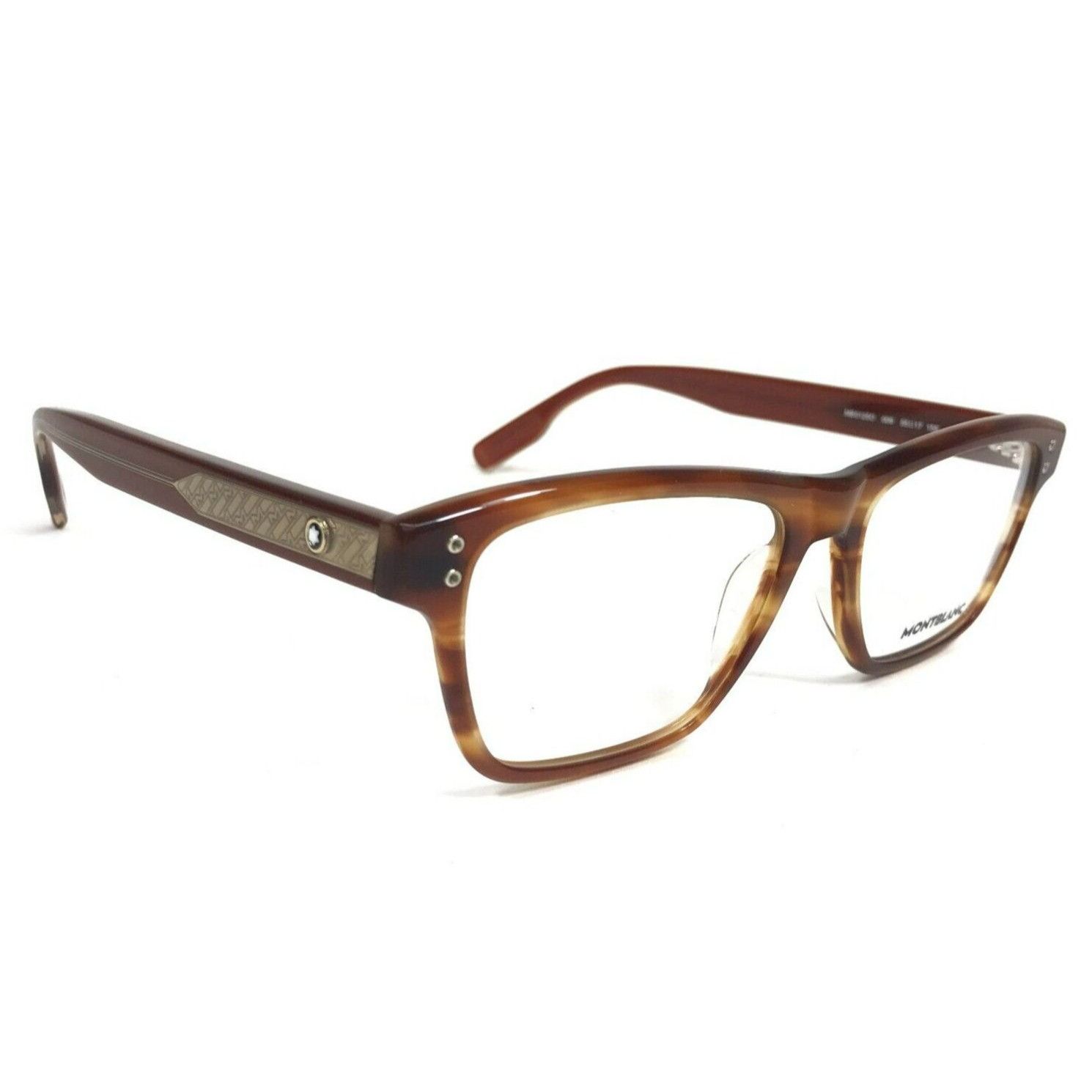 Montblanc NEW Montblanc MB0125O - 006 Striped Horn(889652306704-KBA) Size ONE SIZE - 2 Thumbnail