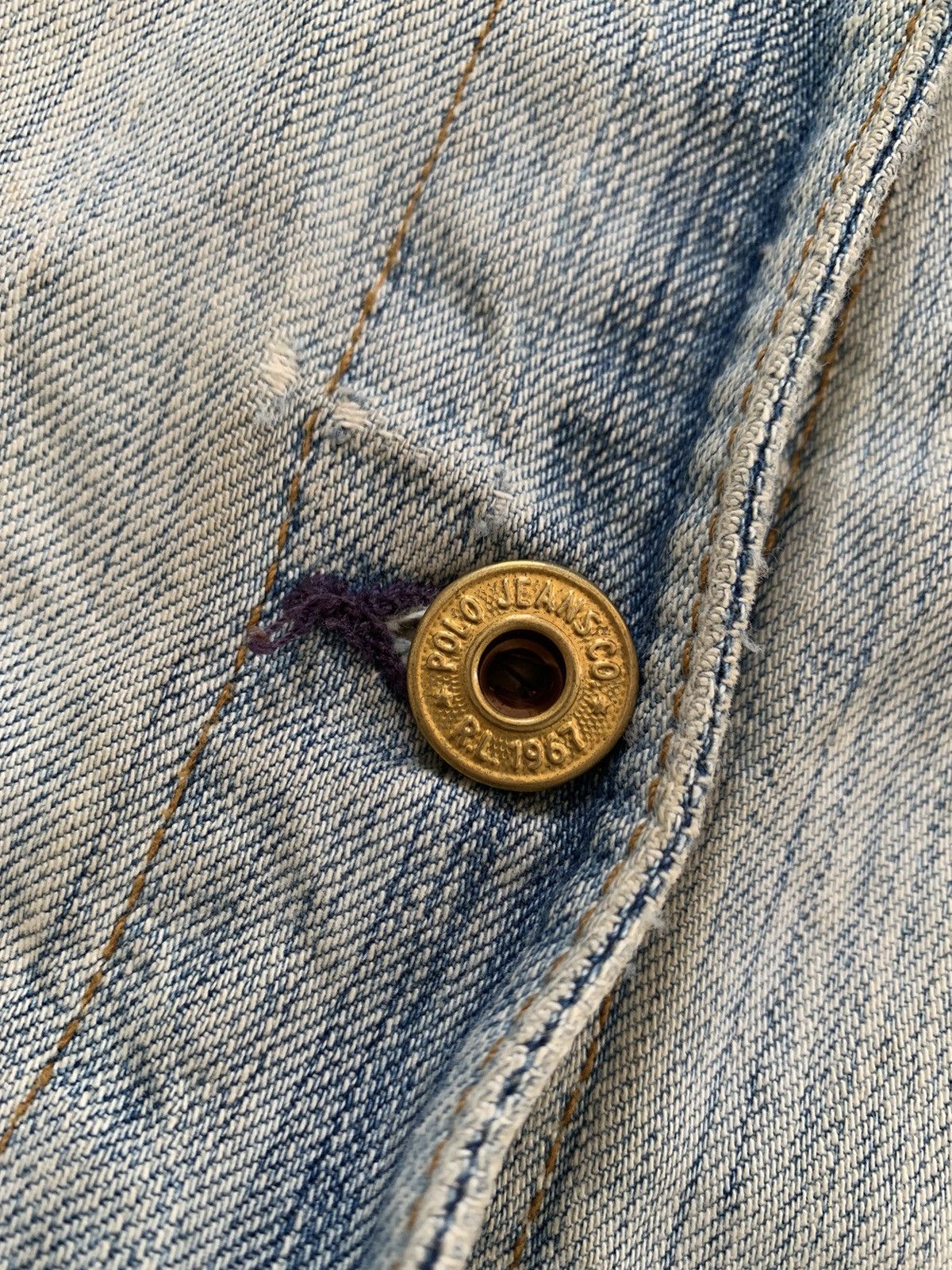 Polo Ralph Lauren Ralph Lauren Polo Jeans Co Distress Denim Jacket Size M / US 6-8 / IT 42-44 - 9 Thumbnail