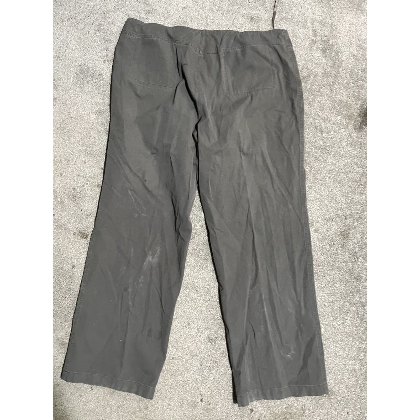 Eileen Fisher EILEEN FISHER Pants Stretch Twill Relaxed Gray XL Womens Wide-Leg Chino Size 40" / US 18 - 3 Thumbnail
