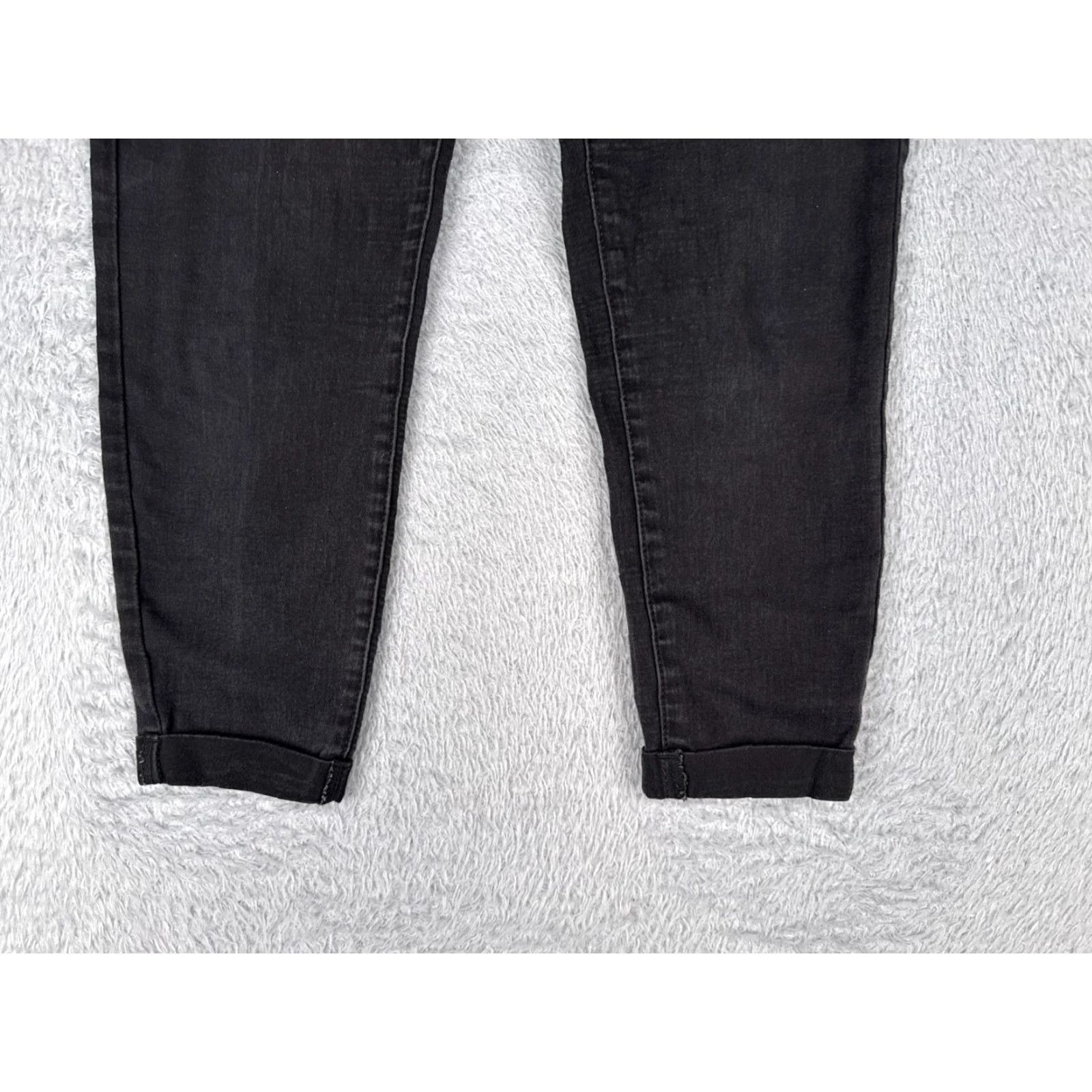 Vintage Wax Jean Jeans Women 28 Black Denim Skinny Mid Rise Cotton Blend Stretch 28x22 Size 28" / US 6 / IT 42 - 2 Thumbnail