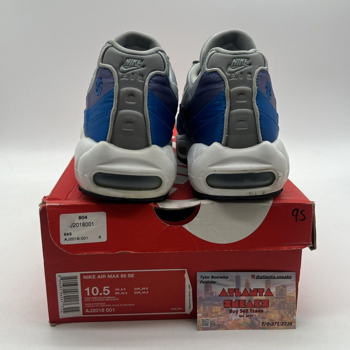 Nike Air max 95 blue nebula Size US 10.5 / EU 43-44 - 3 Thumbnail