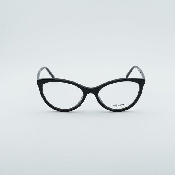 Saint Laurent Paris Saint Laurent SL833 001 Eyeglasses Shiny Black 55mm Square Size ONE SIZE - 2 Thumbnail