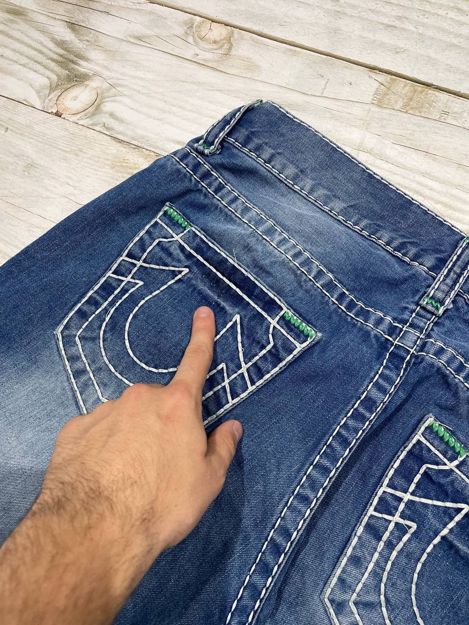 Japanese Brand Vintage True Religion Ricky Super Denim Jeans Baggy Size US 36 / EU 52 - 15 Thumbnail