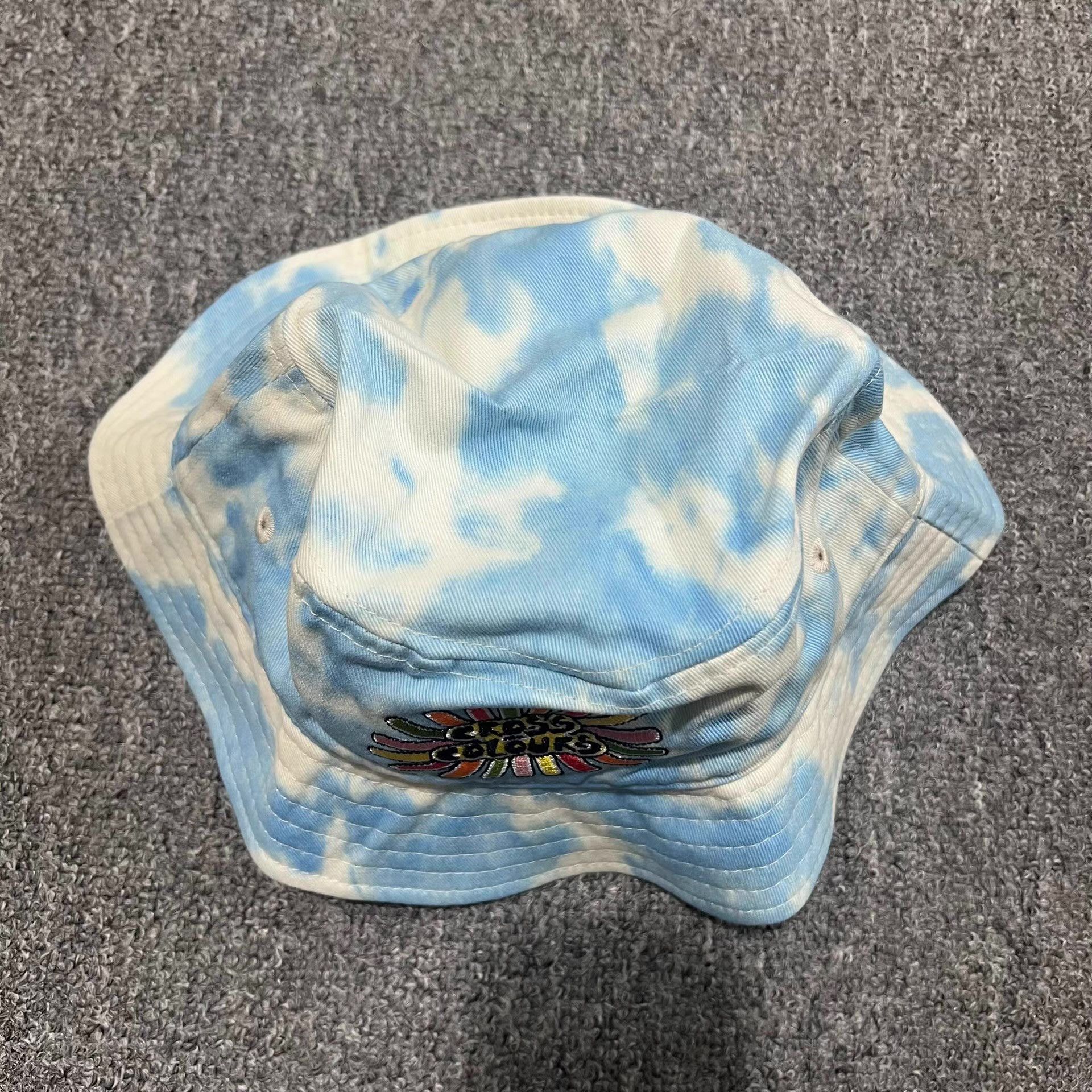 Cross Colours Cross Colours Blue Sky White EmbroideredBucket Hat Q7 Size ONE SIZE - 6 Thumbnail
